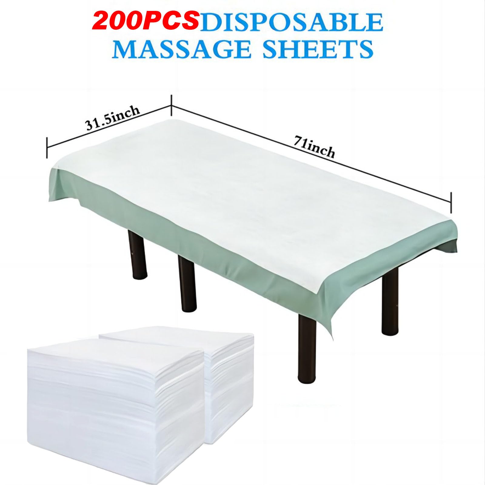 200Pcs Disposable Massage Table Sheets 31.5" x 71" Non (200 Count)