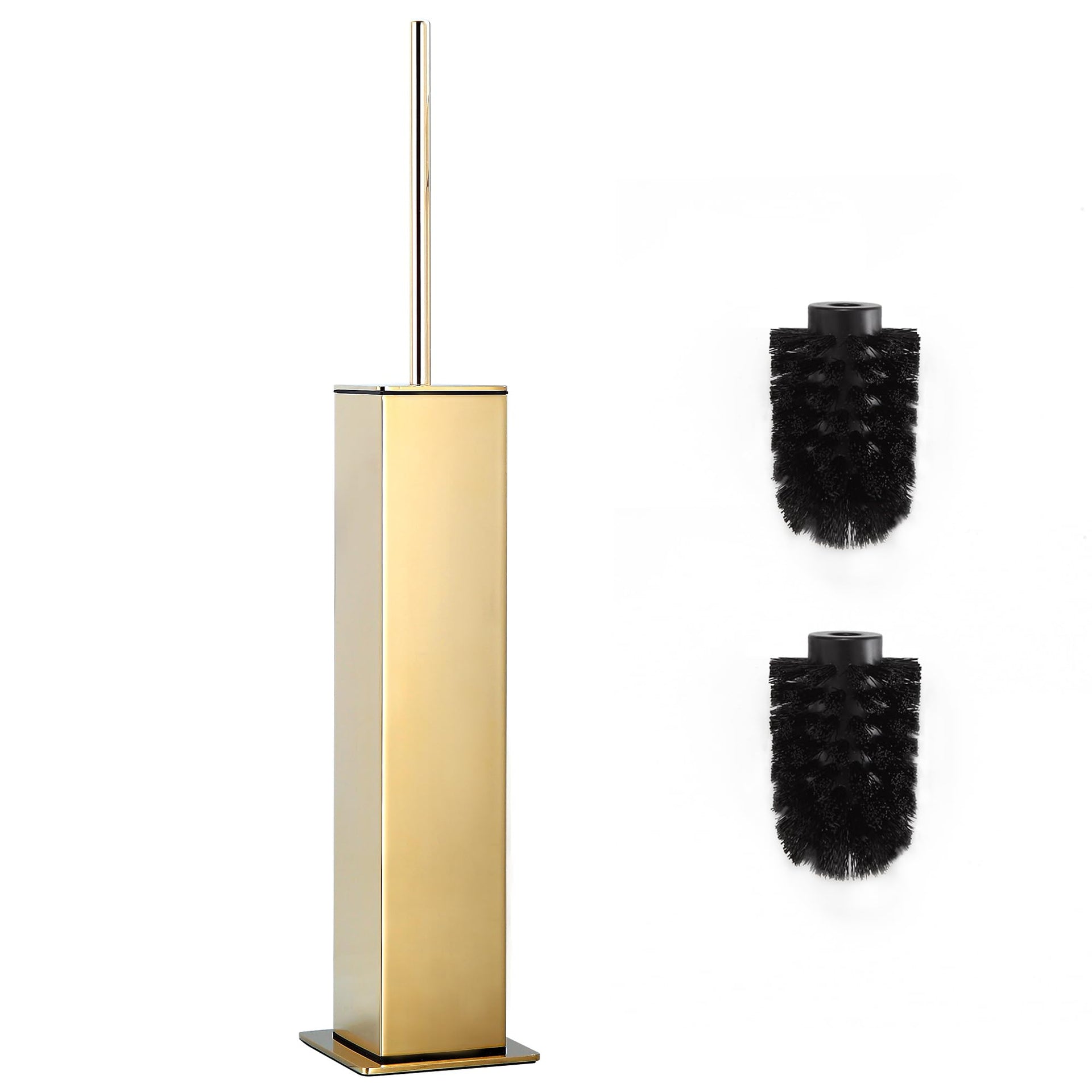 Gold Toilet Brush with Holder 304 Stainless Steel Toilet Bowl Brush