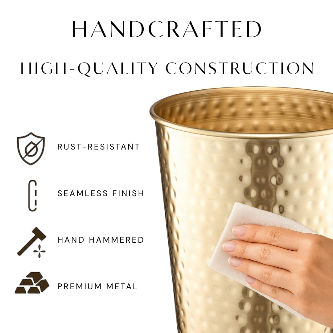 Metal Bathroom Trash Can
