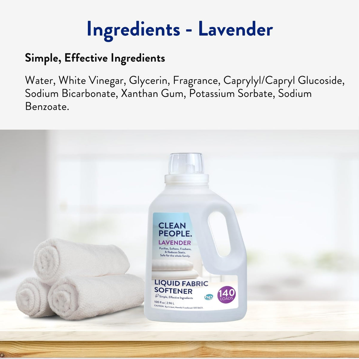 Clean People All Natural Liquid Fabric Softener (100 Fl Oz)
