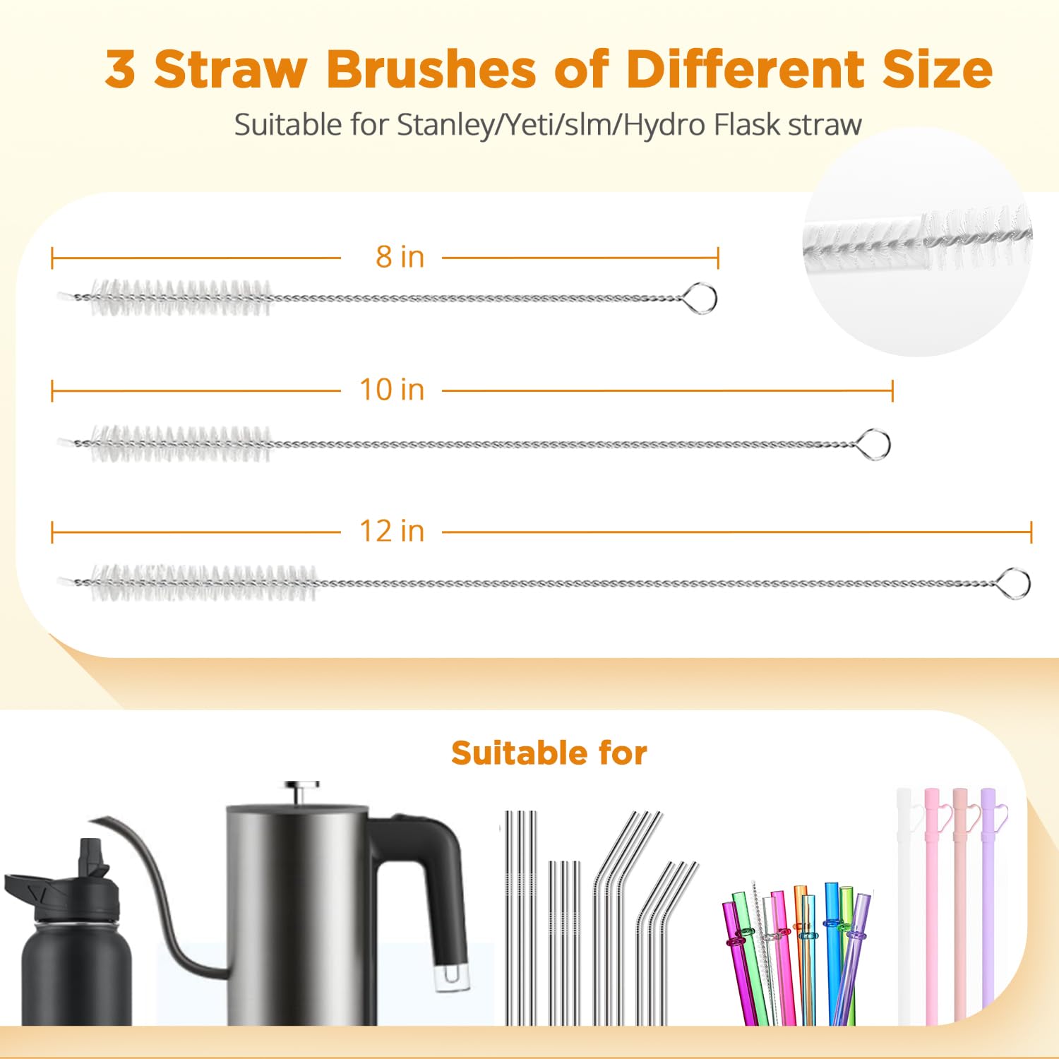 6 Pack Bottle Brush Cleaning Set (6 Count)