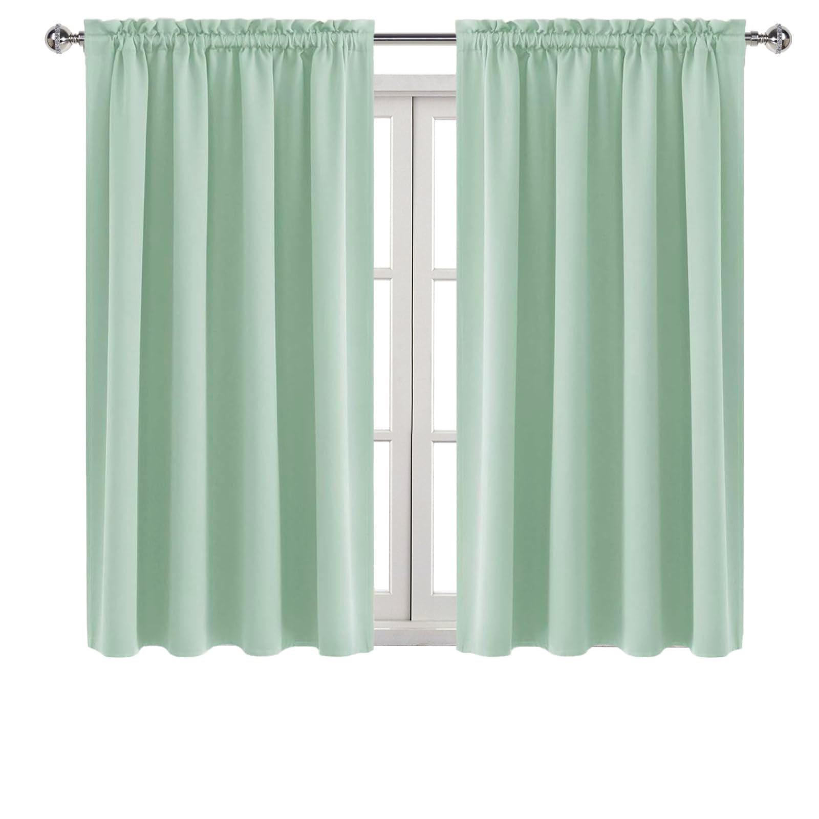 Blackout Curtains for Bedroom Living Room 52 x 45 Inch Long 2 Panels (2 Count)