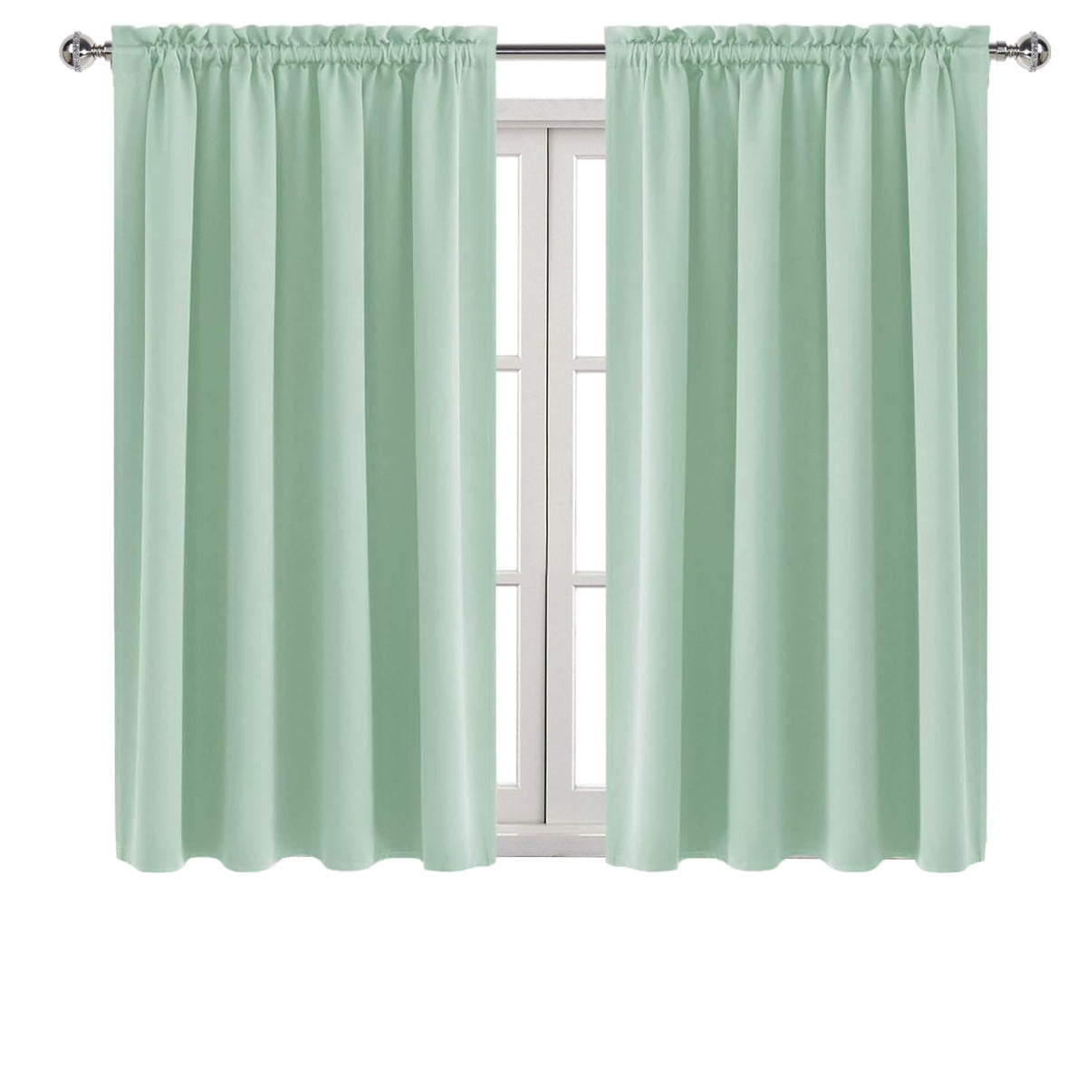 Blackout Curtains for Bedroom Living Room 52 x 54 Inch Long 2 Panels (2 Count)