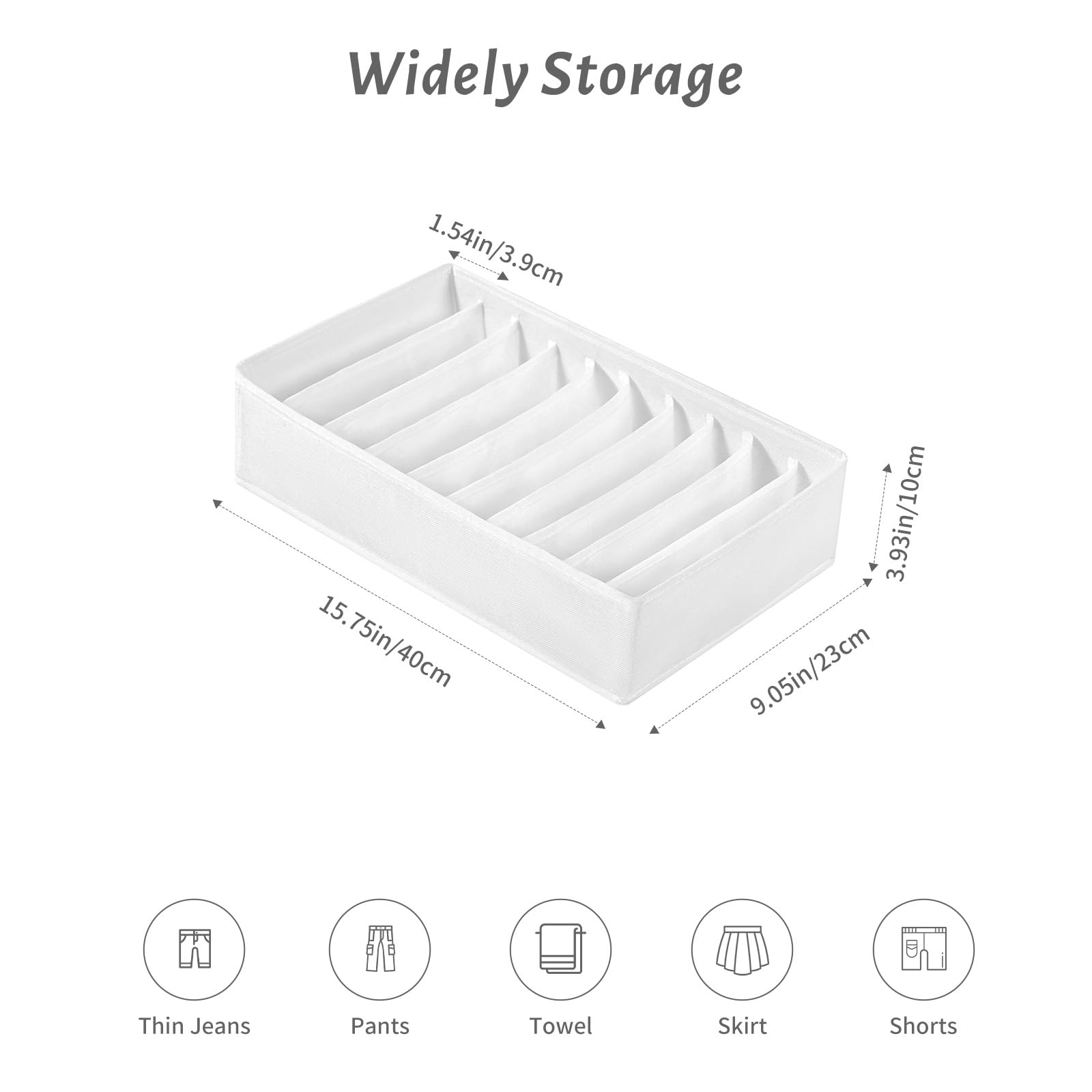 4 Packs T shirt Drawer Organizers for Clothing (4 Count)