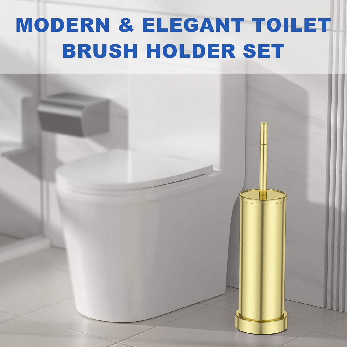 304 Stainless Steel Toilet Brush and Holder Set