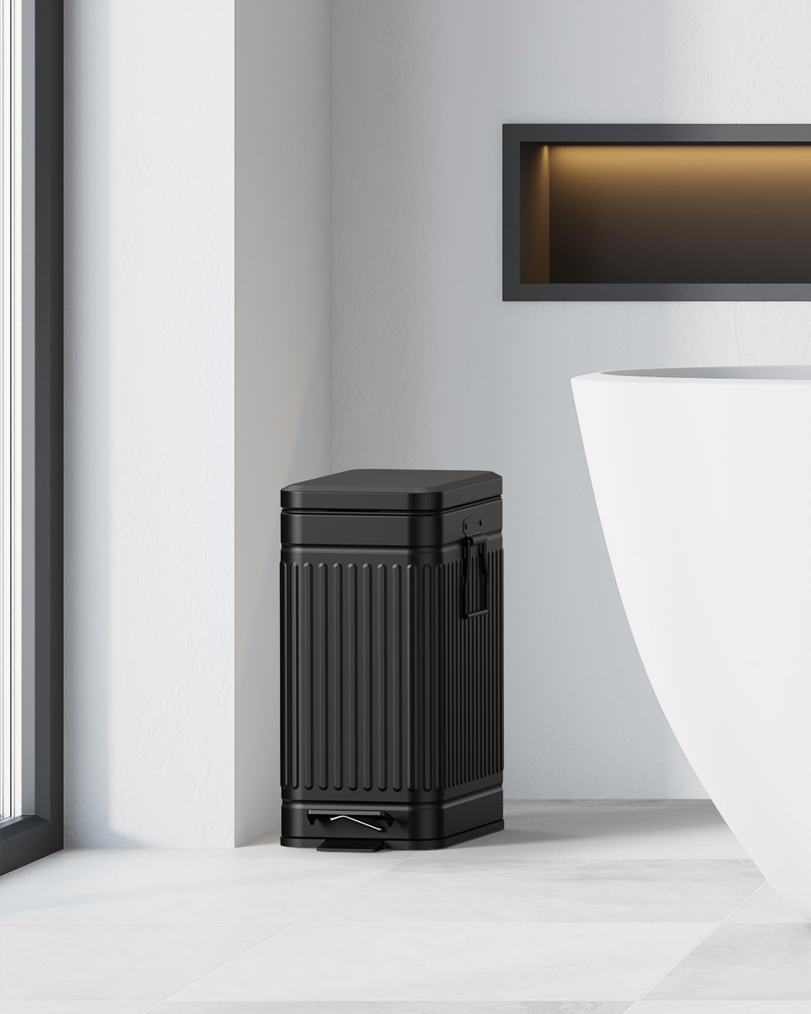 Small Trash Can with Lid Soft Close
