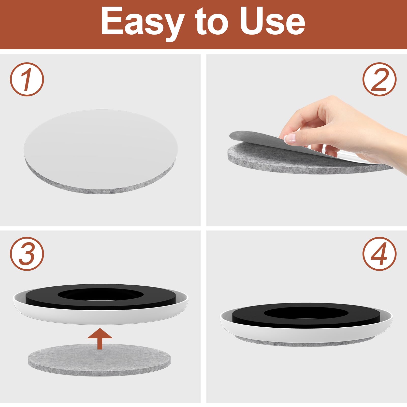 Furniture Sliders for Hardwood Floors (16 Count)