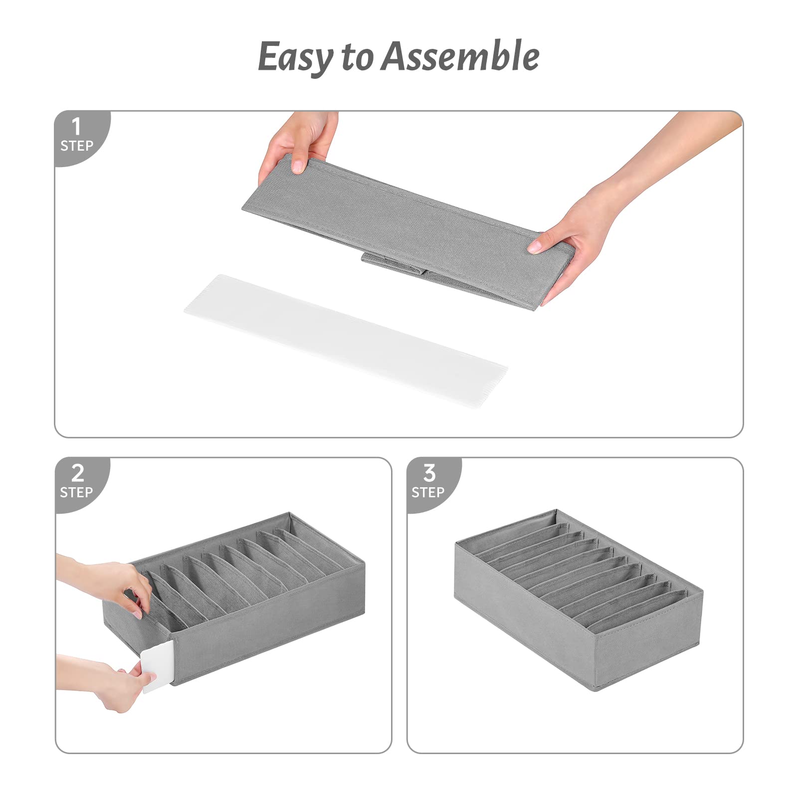 4 Packs T shirt Drawer Organizers for Clothing (4 Count)