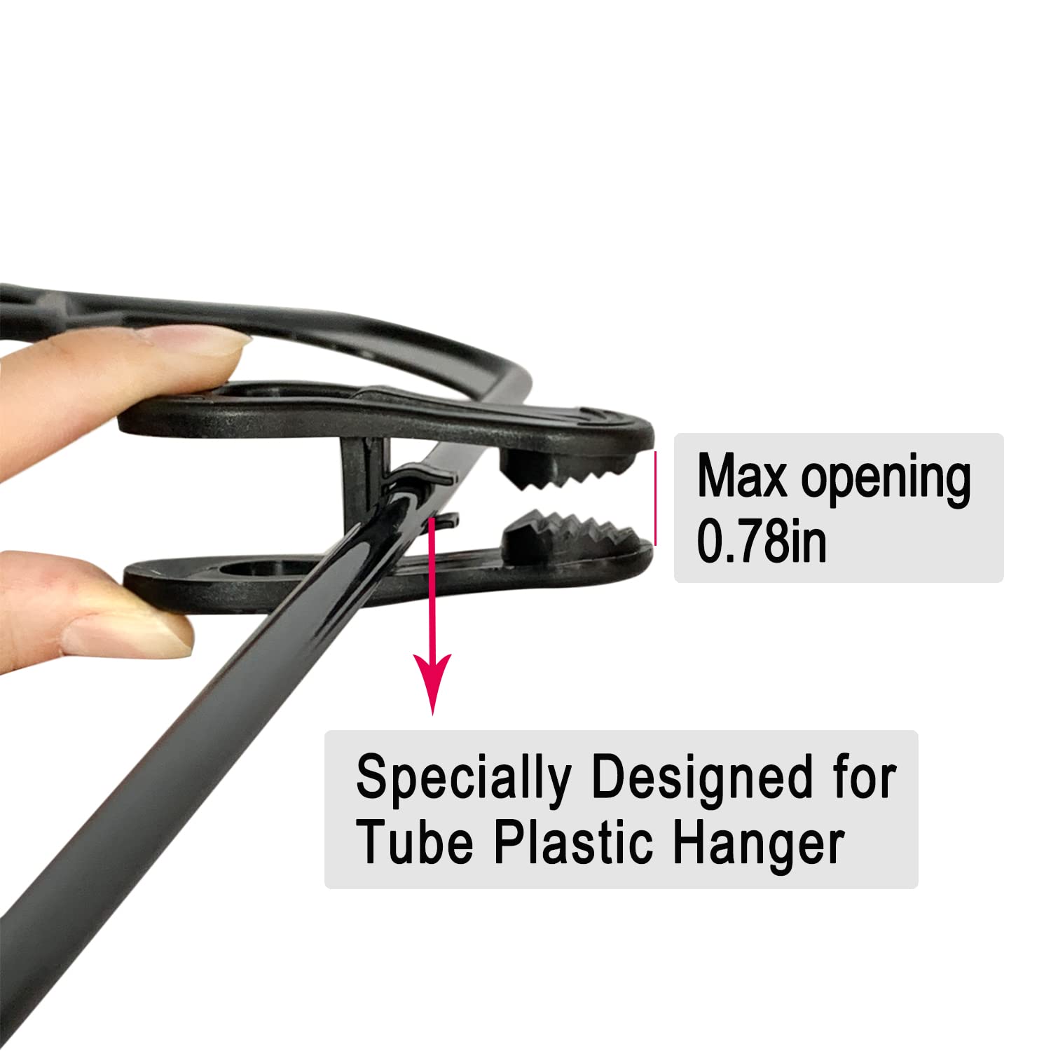 Black Hanger Clips 30 PCS (30 Count)