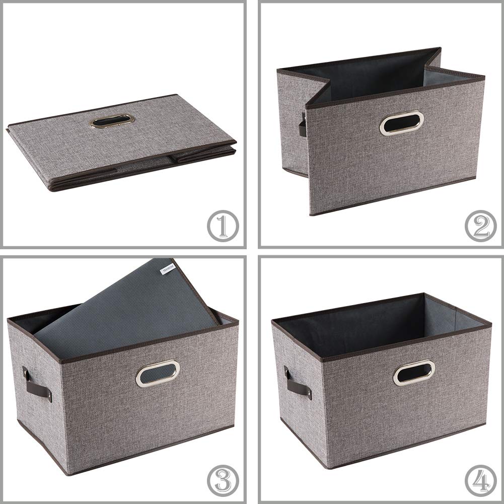 Larger Collapsible Storage Bins for Closet [5 (5 Count)