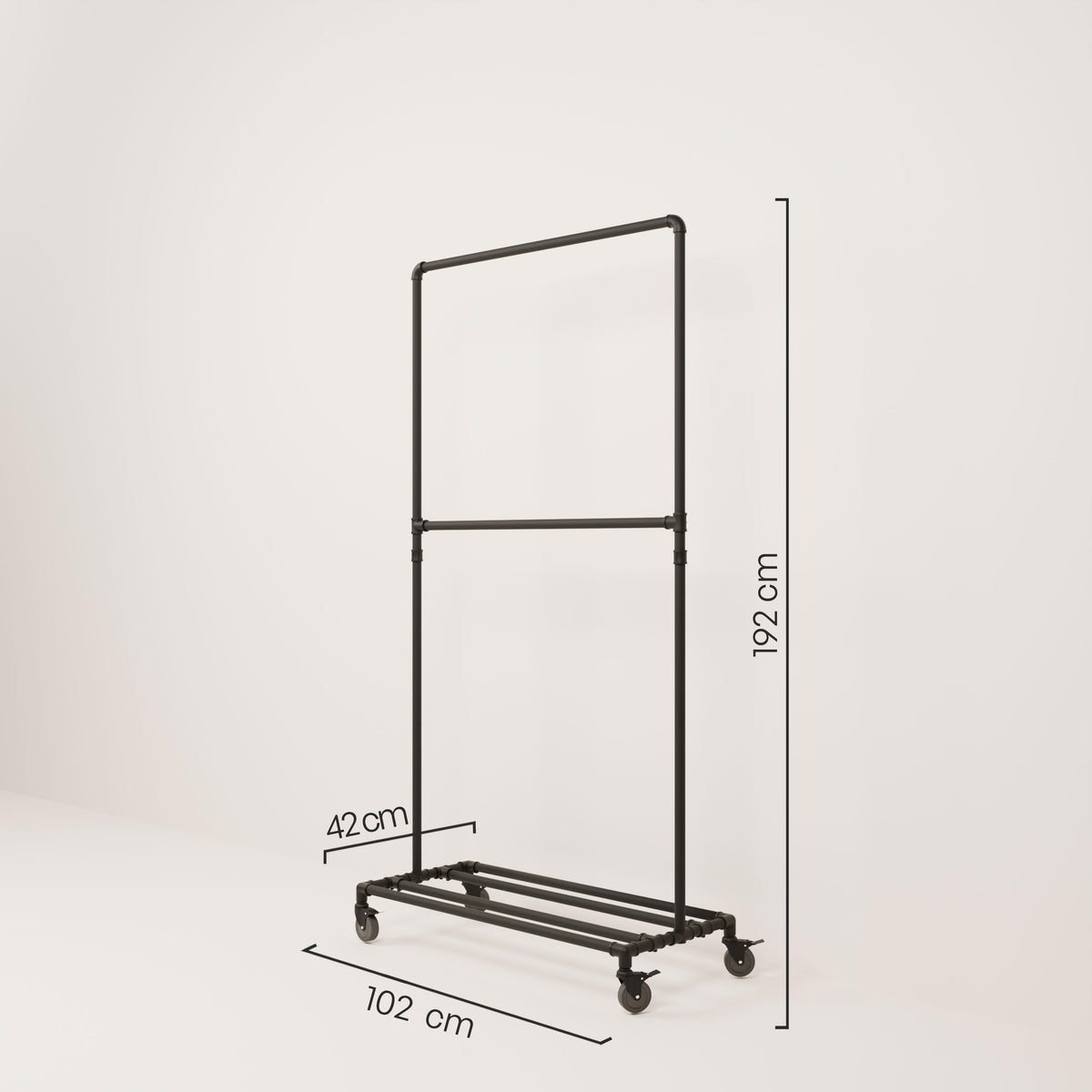 Portable Clothes Rack with Wheels