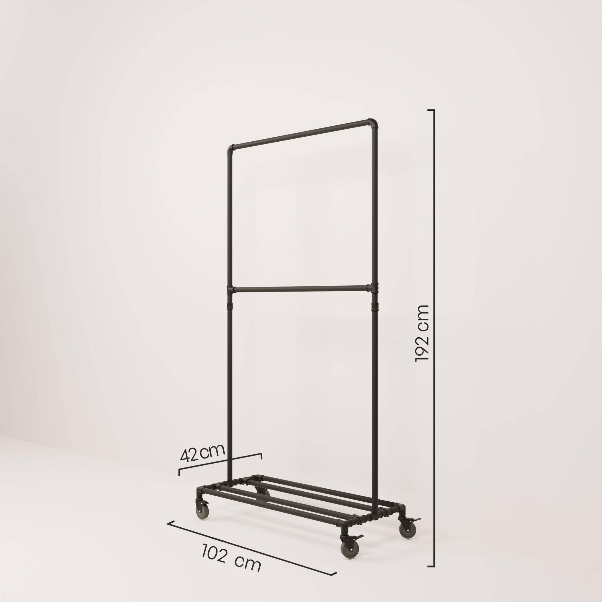 Portable Clothes Rack with Wheels