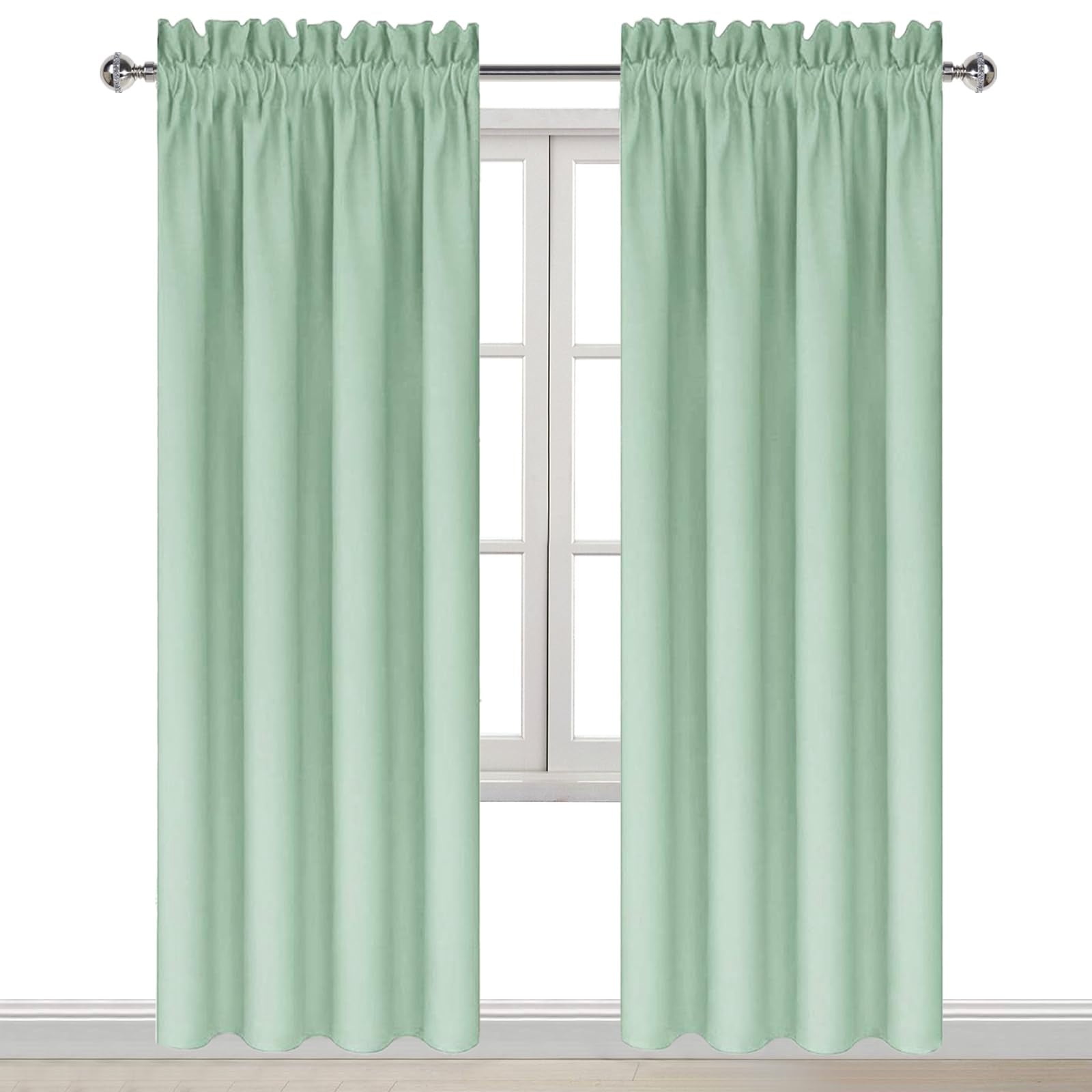 Blackout Curtains for Bedroom Living Room 38 x 84 Inch Long 2 Panels (2 Count)