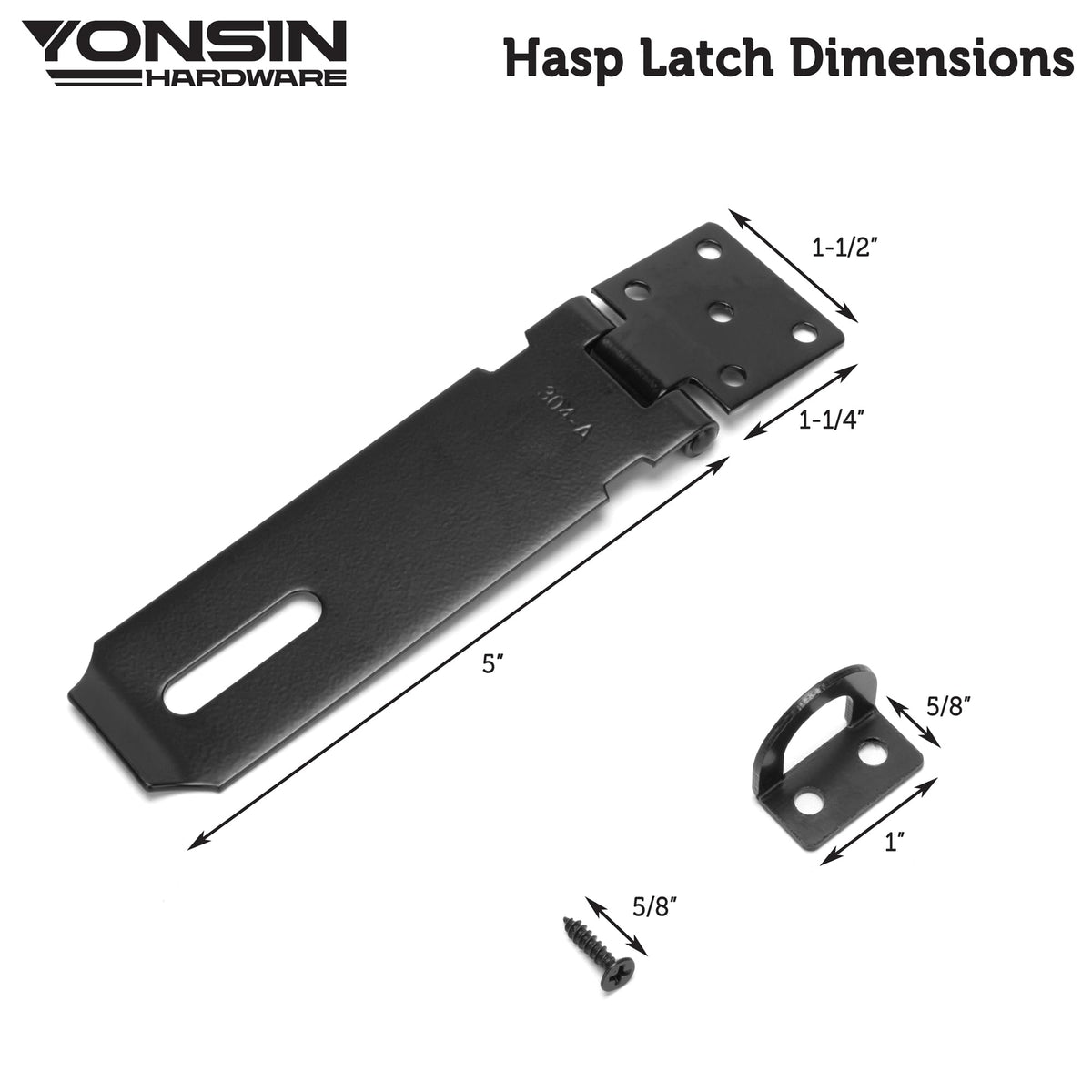 5" Door Padlock Safety Hasp Latch 2 Pcs