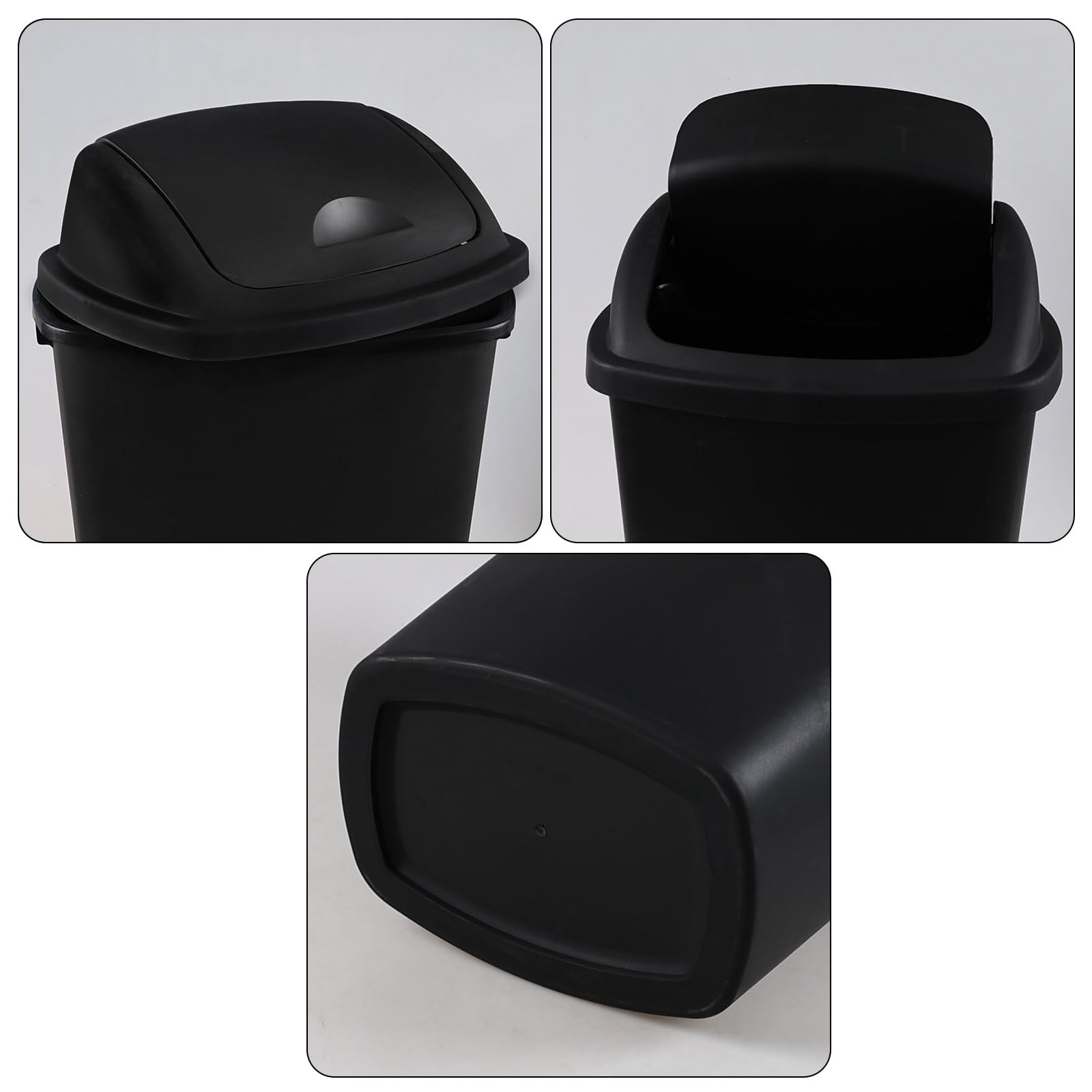 4 Pack 6 Gollons Garbage Bin with Lid (4 Count)