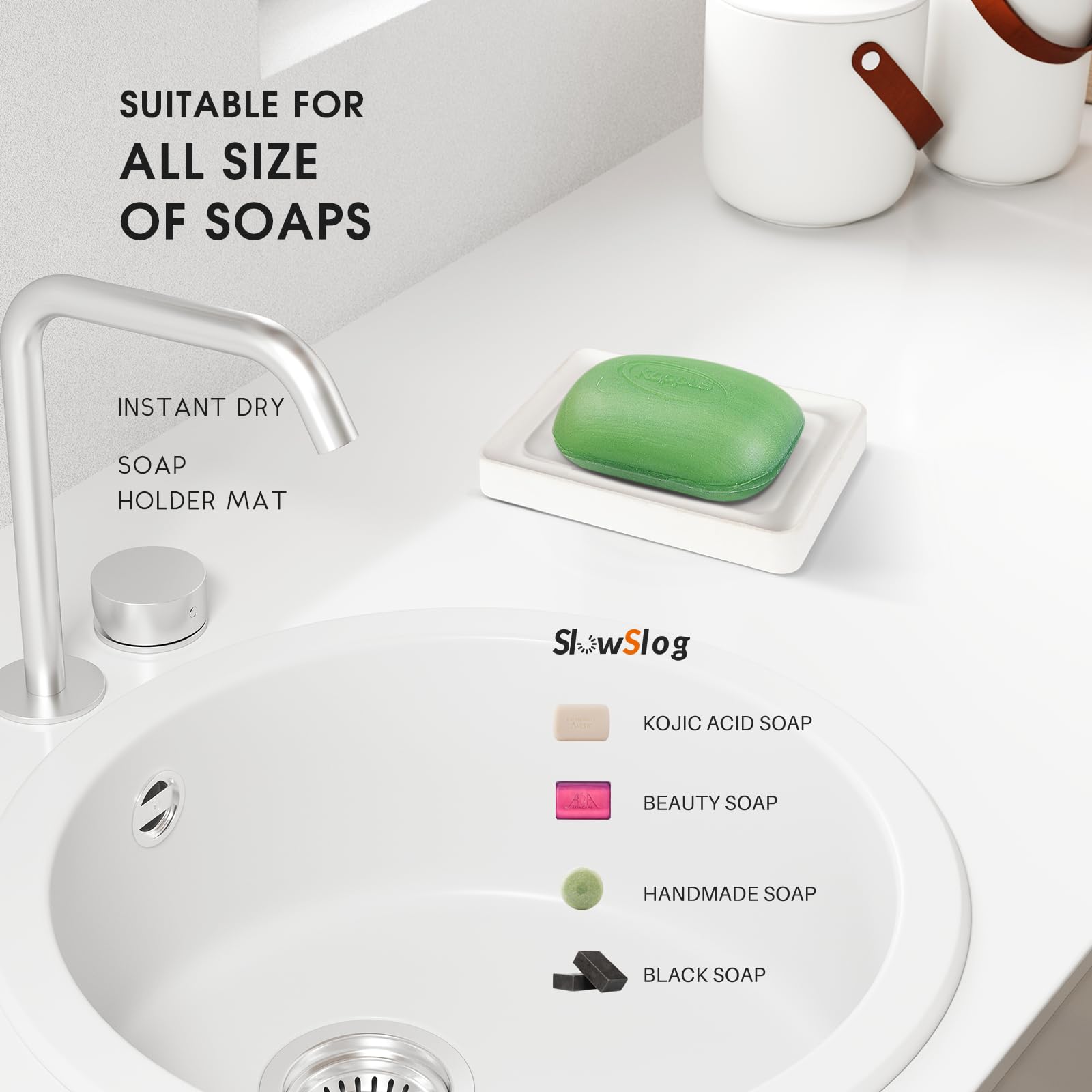 2 Pack Diatomite Soap Trays (2 Count)