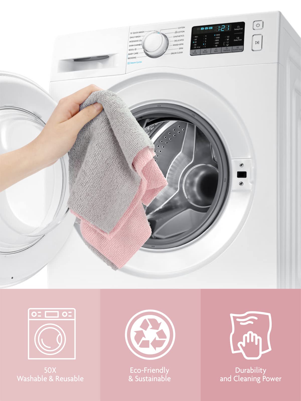Microfiber Cleaning Cloth Rolls (150 Count)
