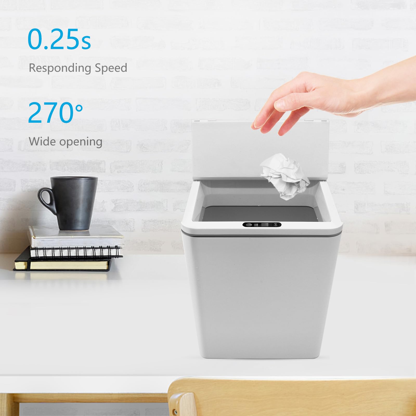 Automatic Small Countertop Trash Can with Lid
