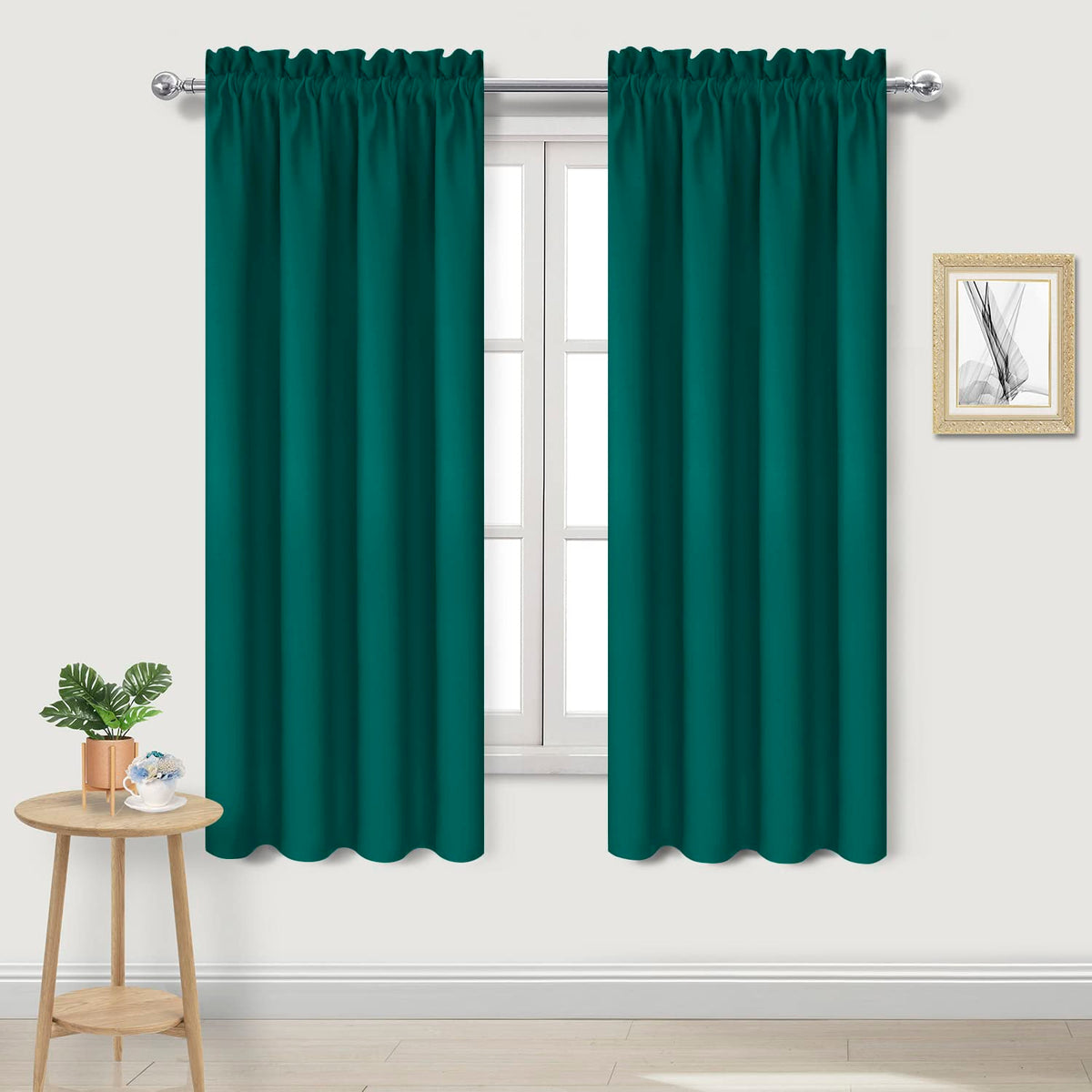 Blackout Curtains for Bedroom Living Room 42 x 63 Inch Long 2 Panels (2 Count)