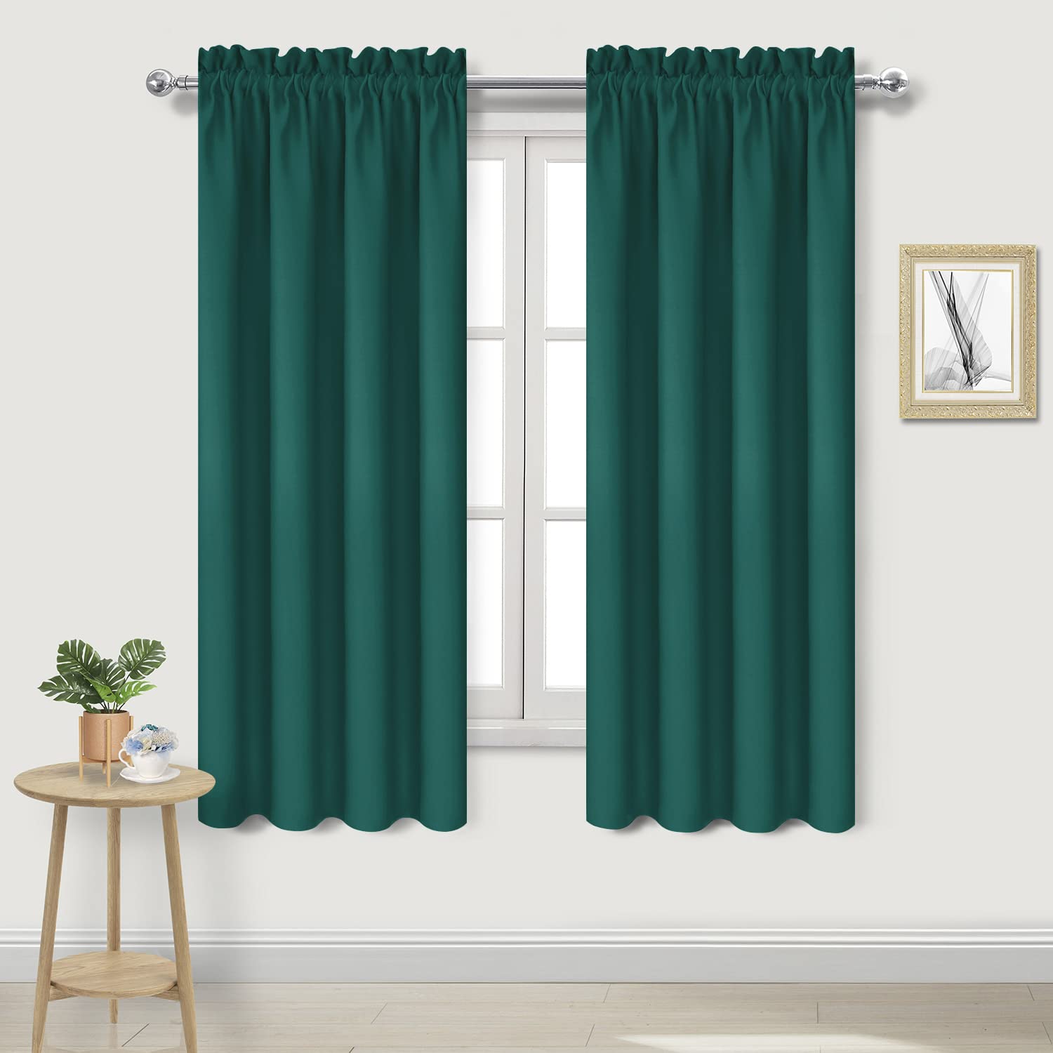 Blackout Curtains for Bedroom Living Room 42 x 63 Inch Long 2 Panels (2 Count)
