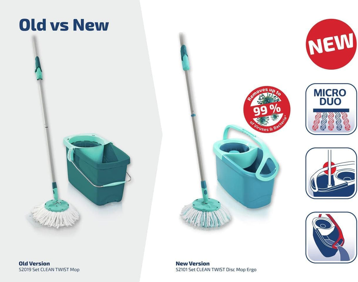 Clean Twist Disc Mop Ergo Mop and Bucket