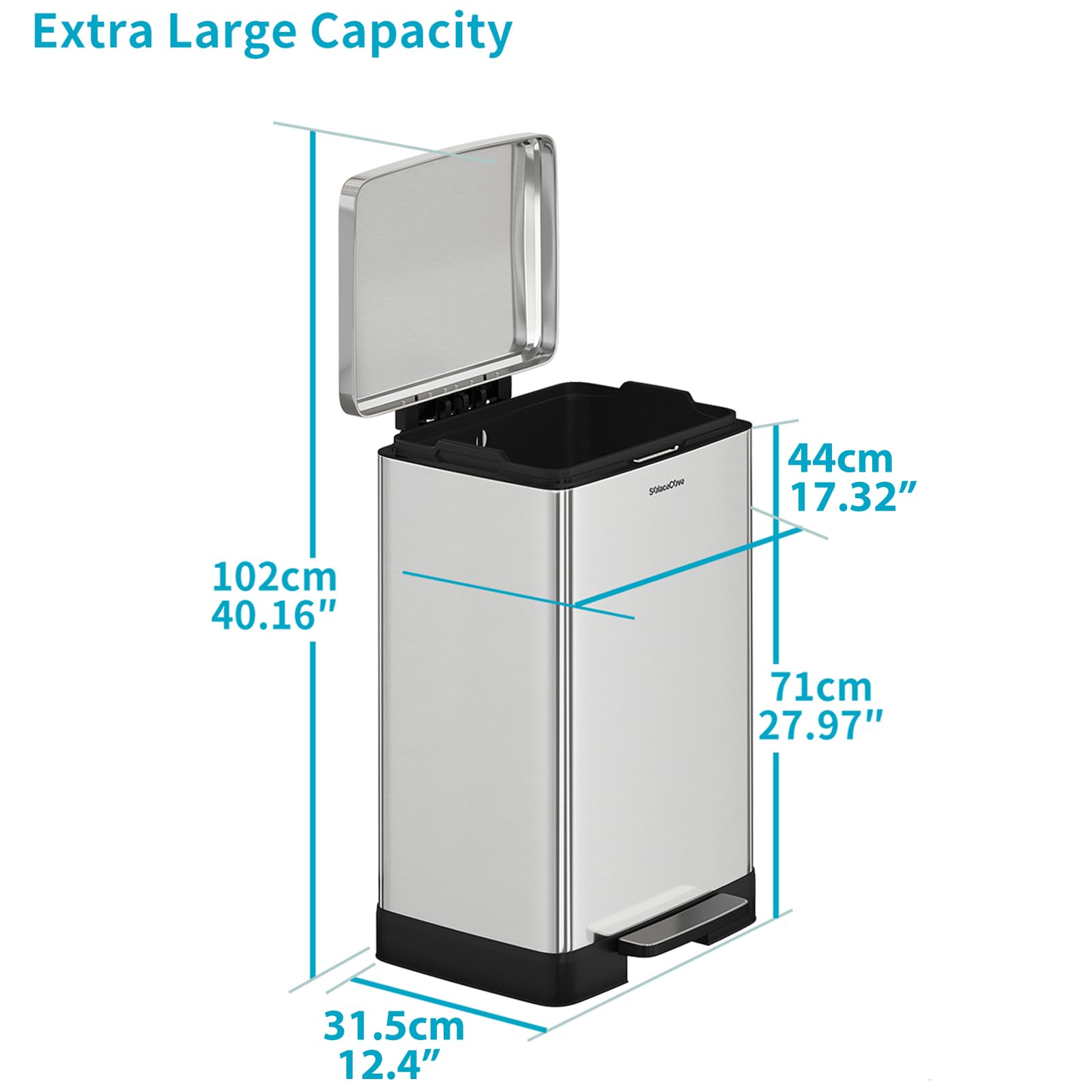 18 Gallon Kitchen Trash Can with Lid