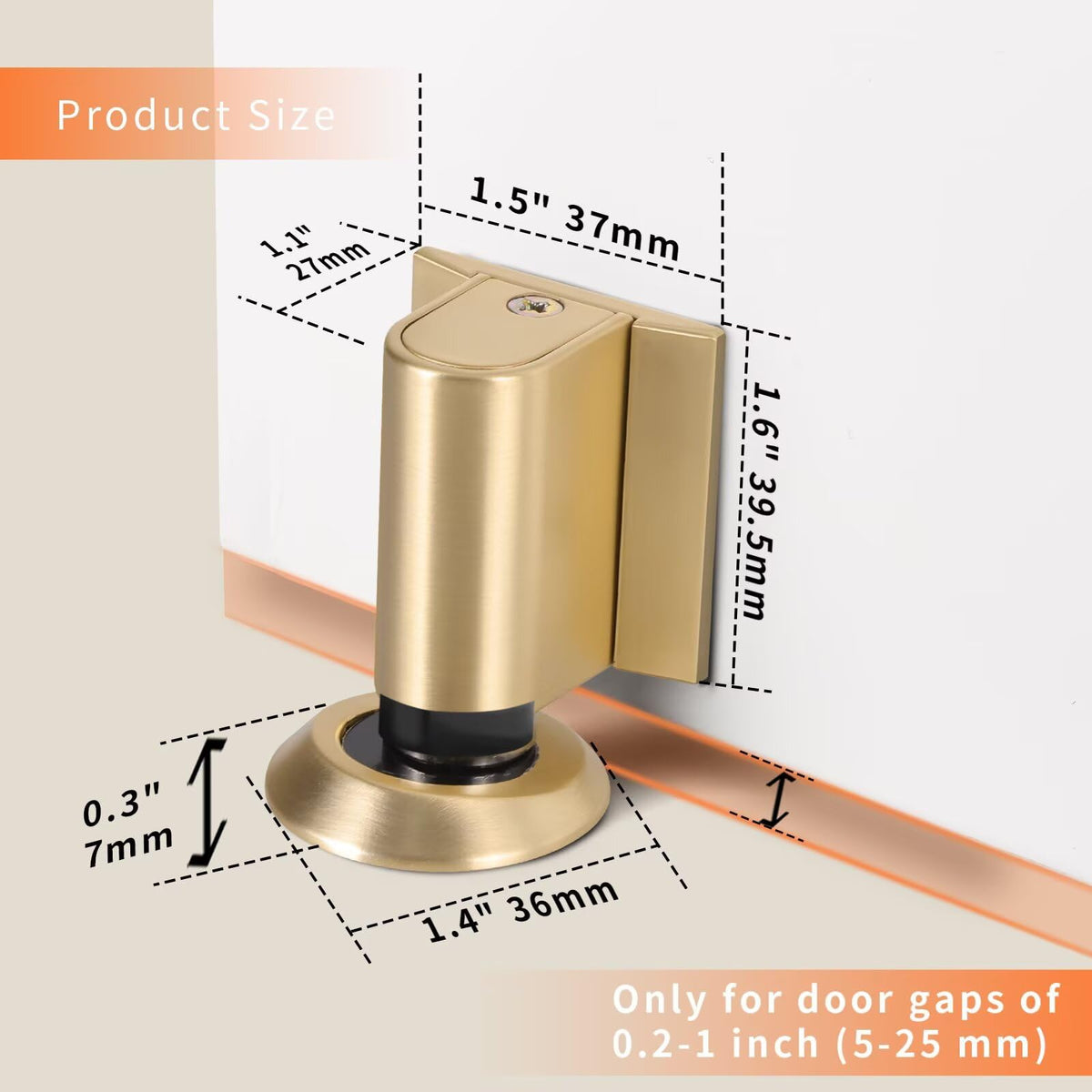 Magnetic Door Stoppers for Bottom of Door (2 Count)