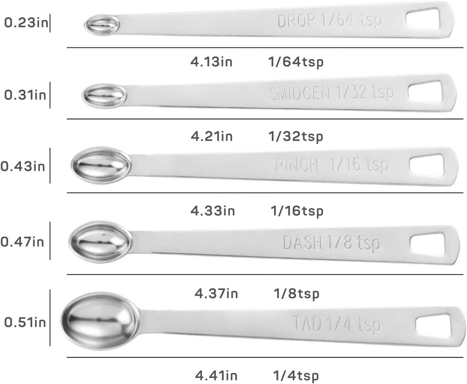 Stainless Steel Measuring Spoons Set of 11 (11 Count)