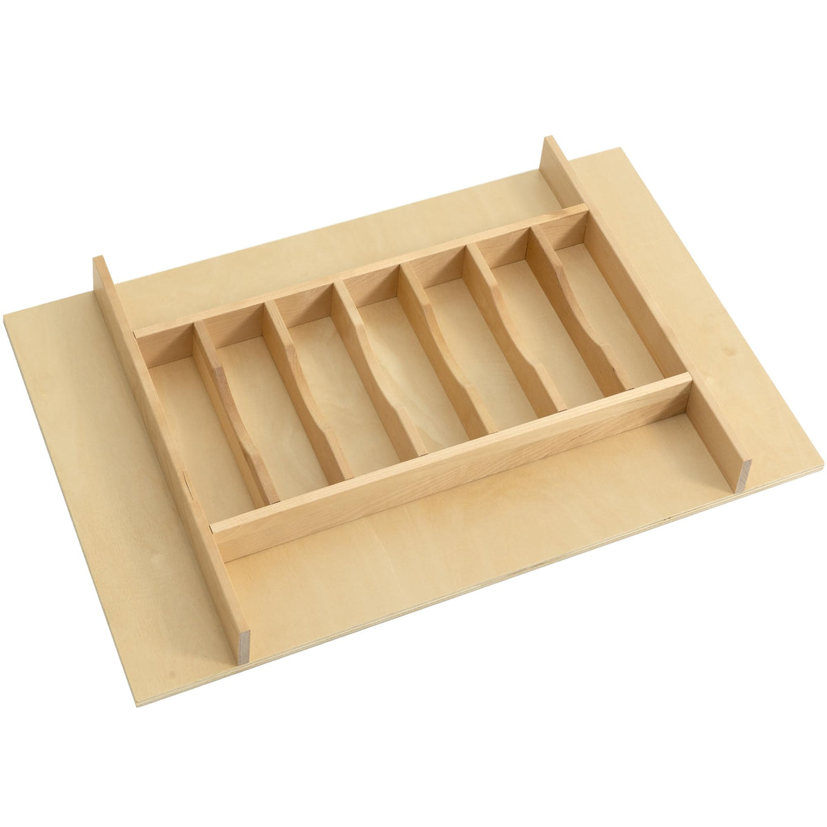 Premium Wooden Silverware Organizer for Kitchen Drawers