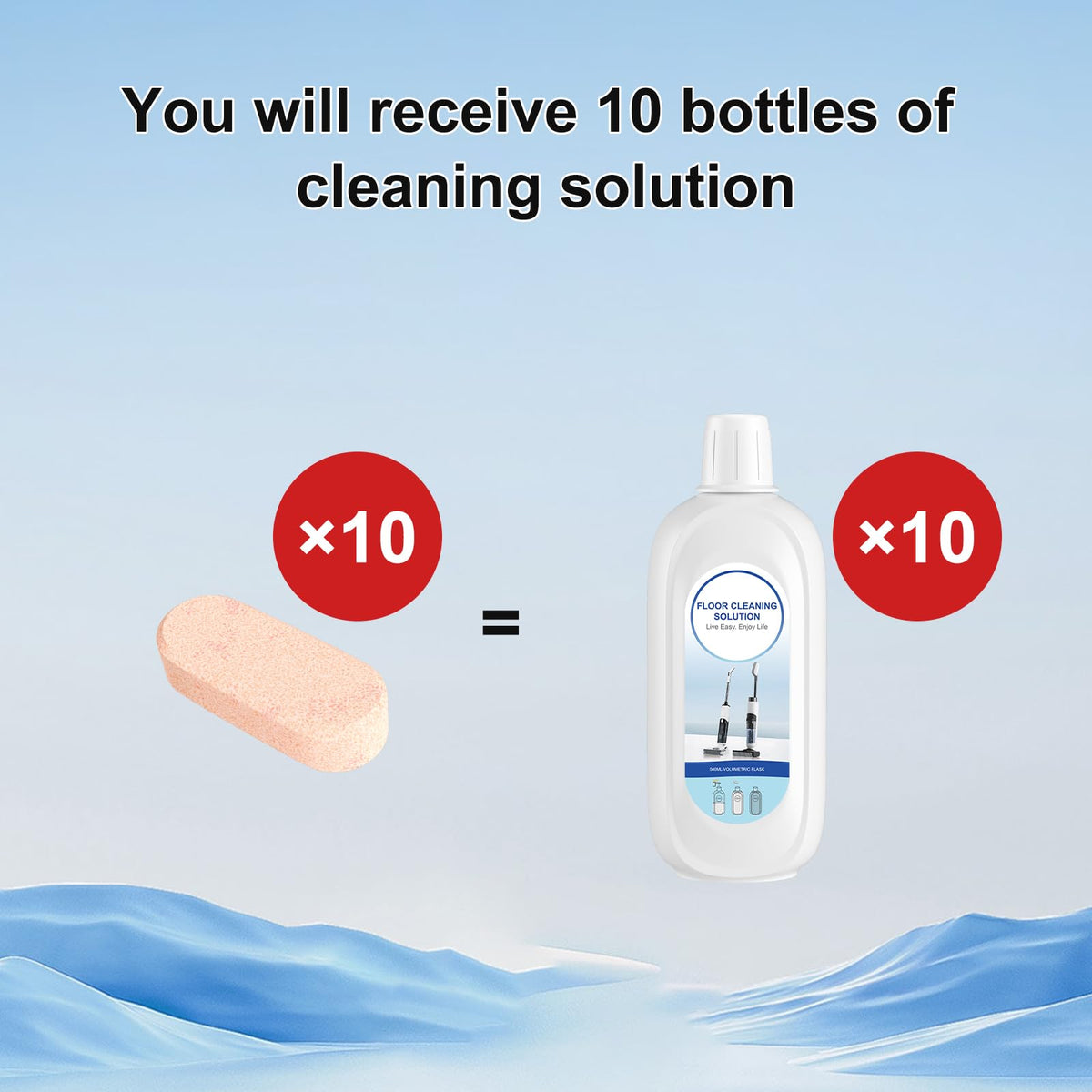 10 Packs Orange Scent Soap Cleaning Solution Compatible with Tineco (169 Ounce)
