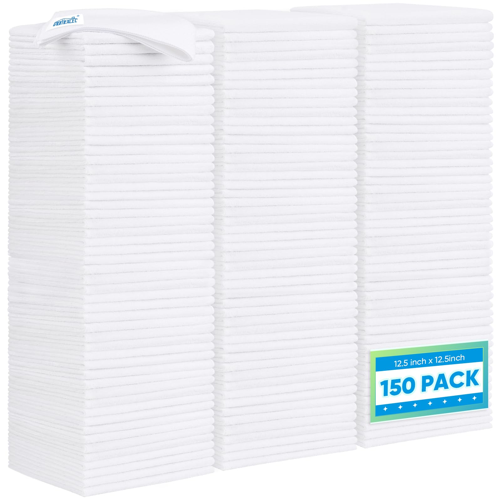 White Microfiber Cleaning Cloth 150 Pack (150 Count)