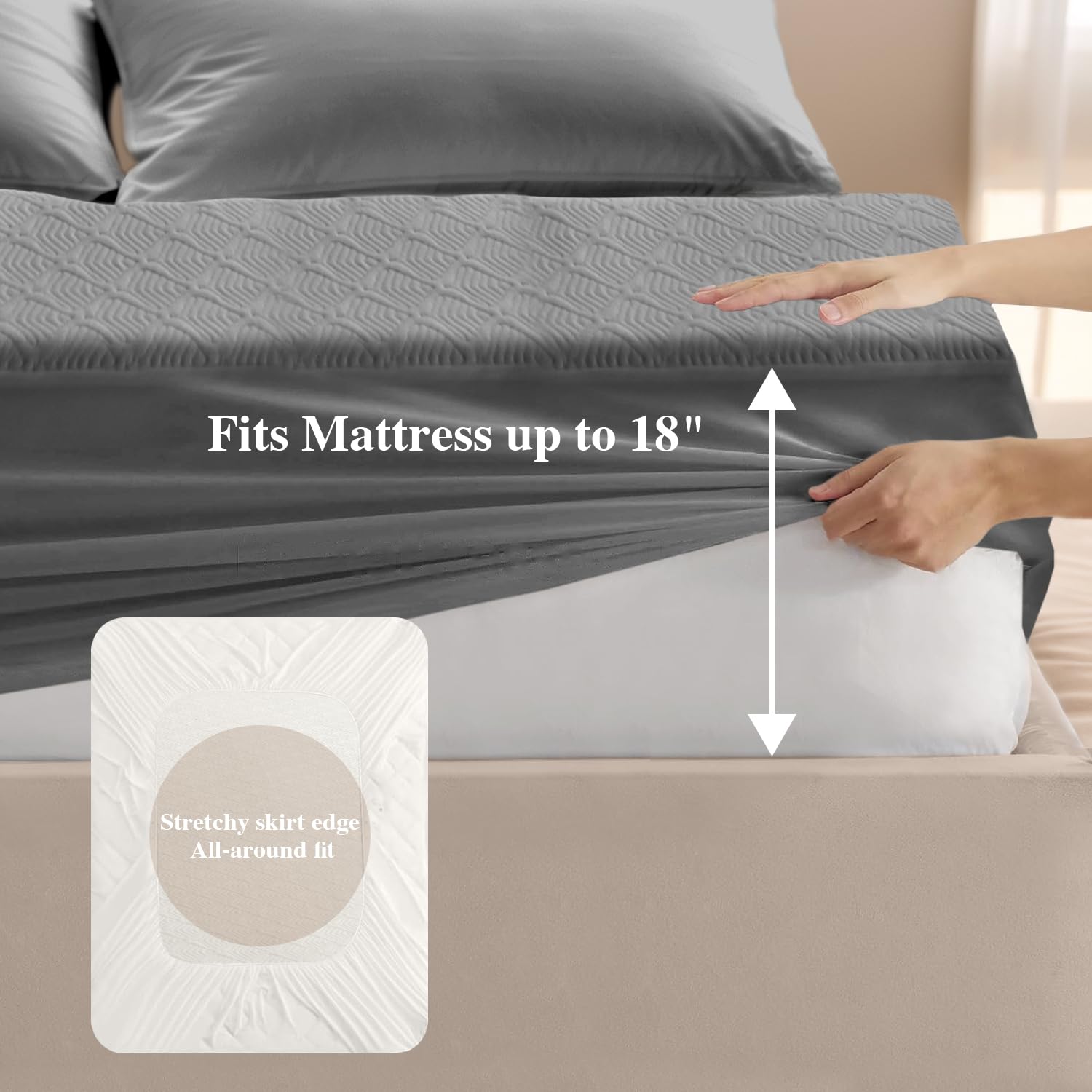 2 Pack Twin Mattress Protector Waterproof (2 Count)