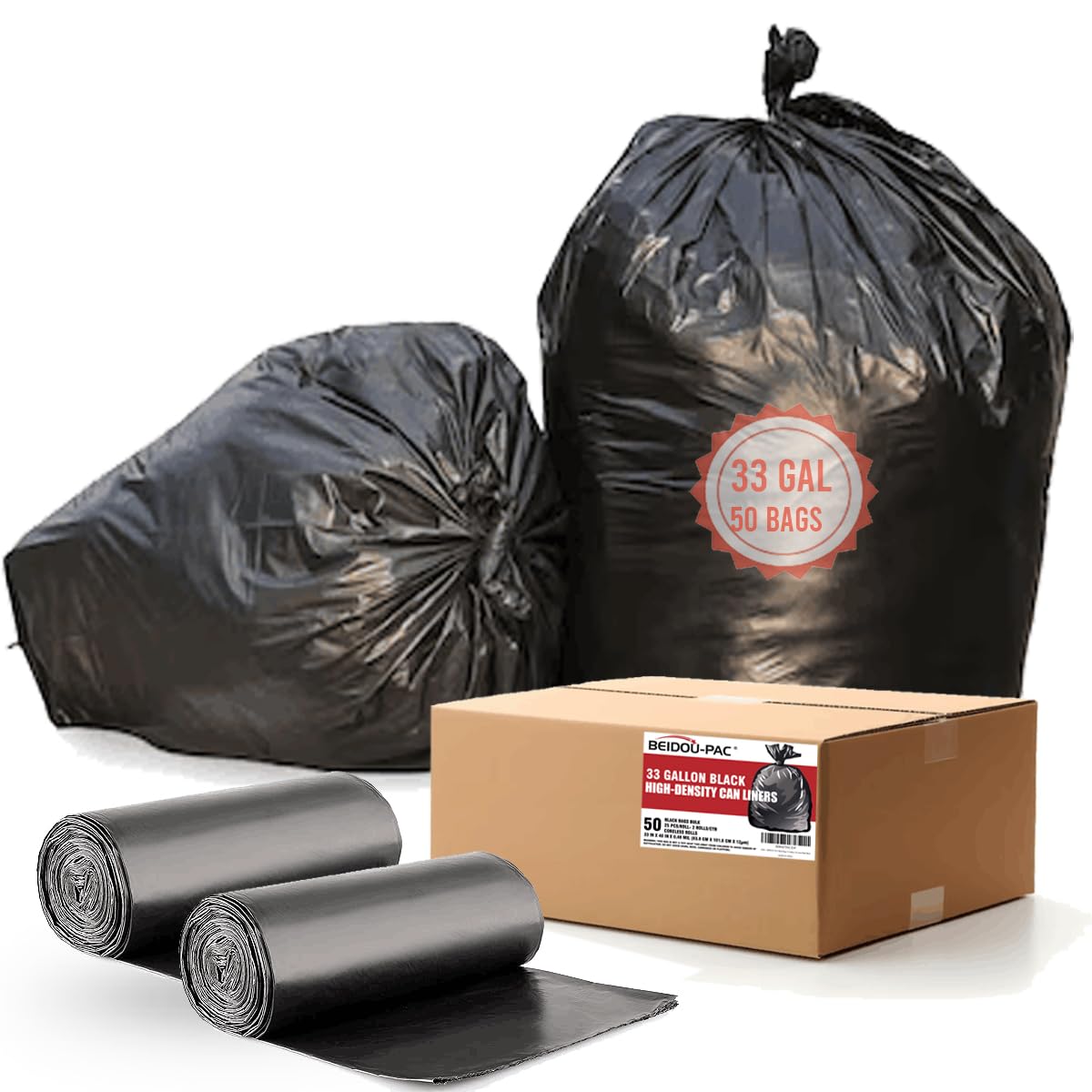 33 Gallon Trash Bags (50 Count)