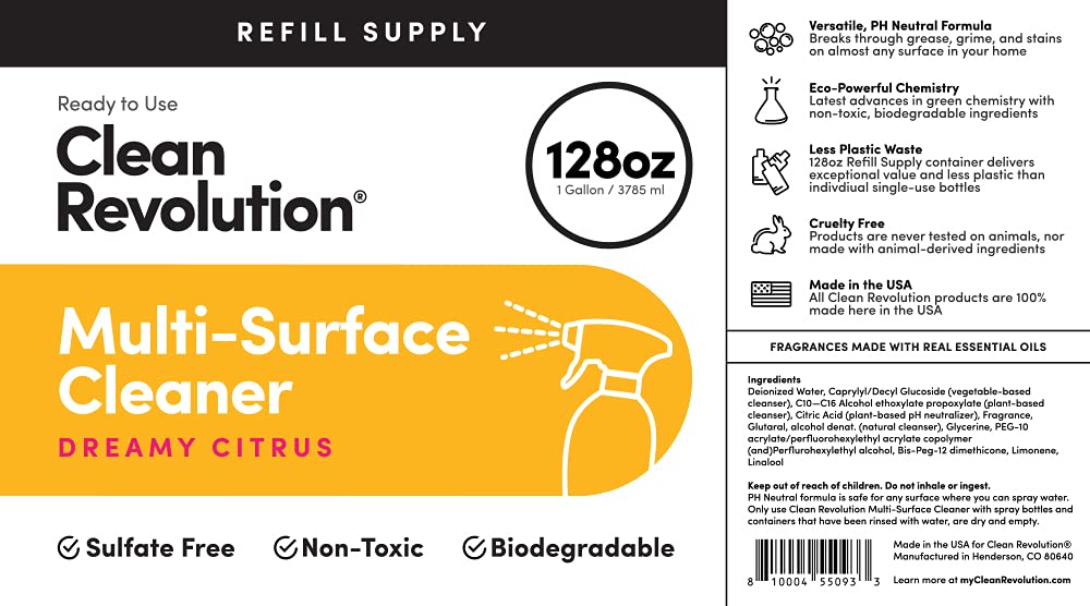 Multi Surface Cleaner Refill Supply (128 Fl Oz)