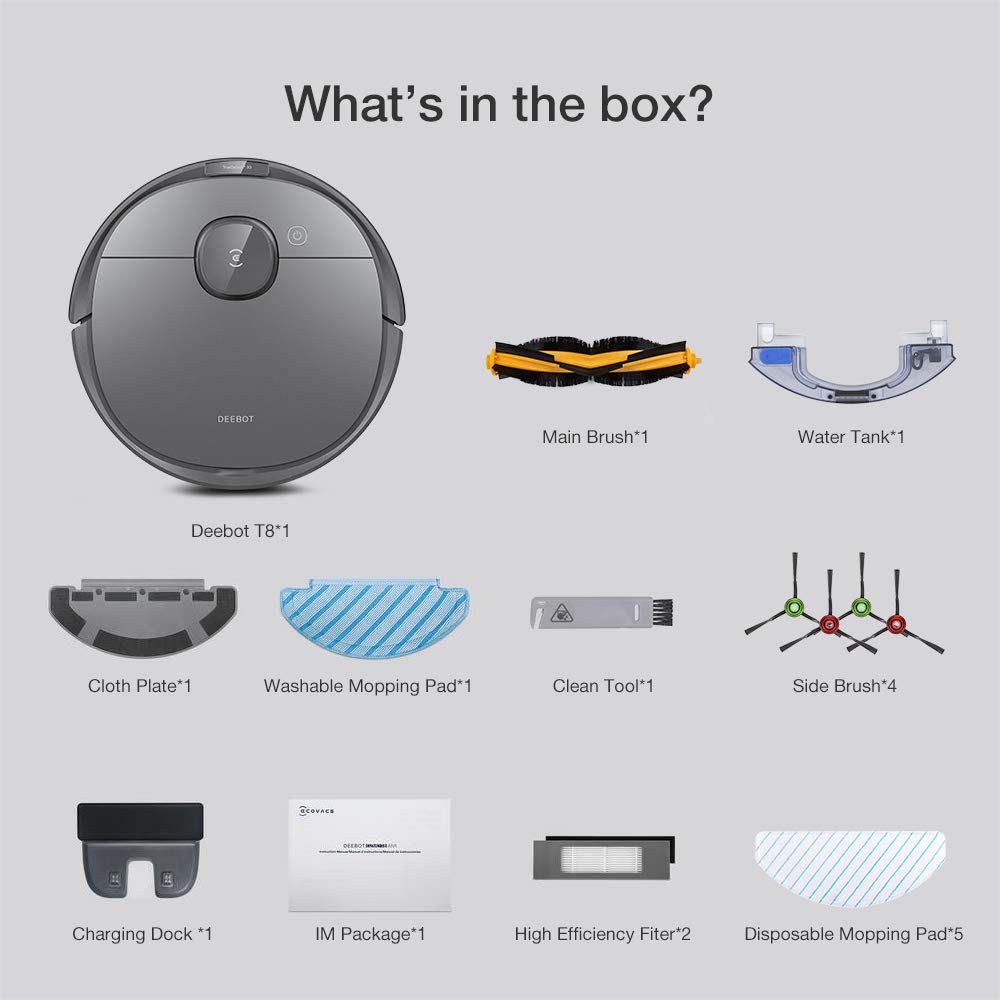 Deebot T8 Robot Vacuum and Mop Cleaner