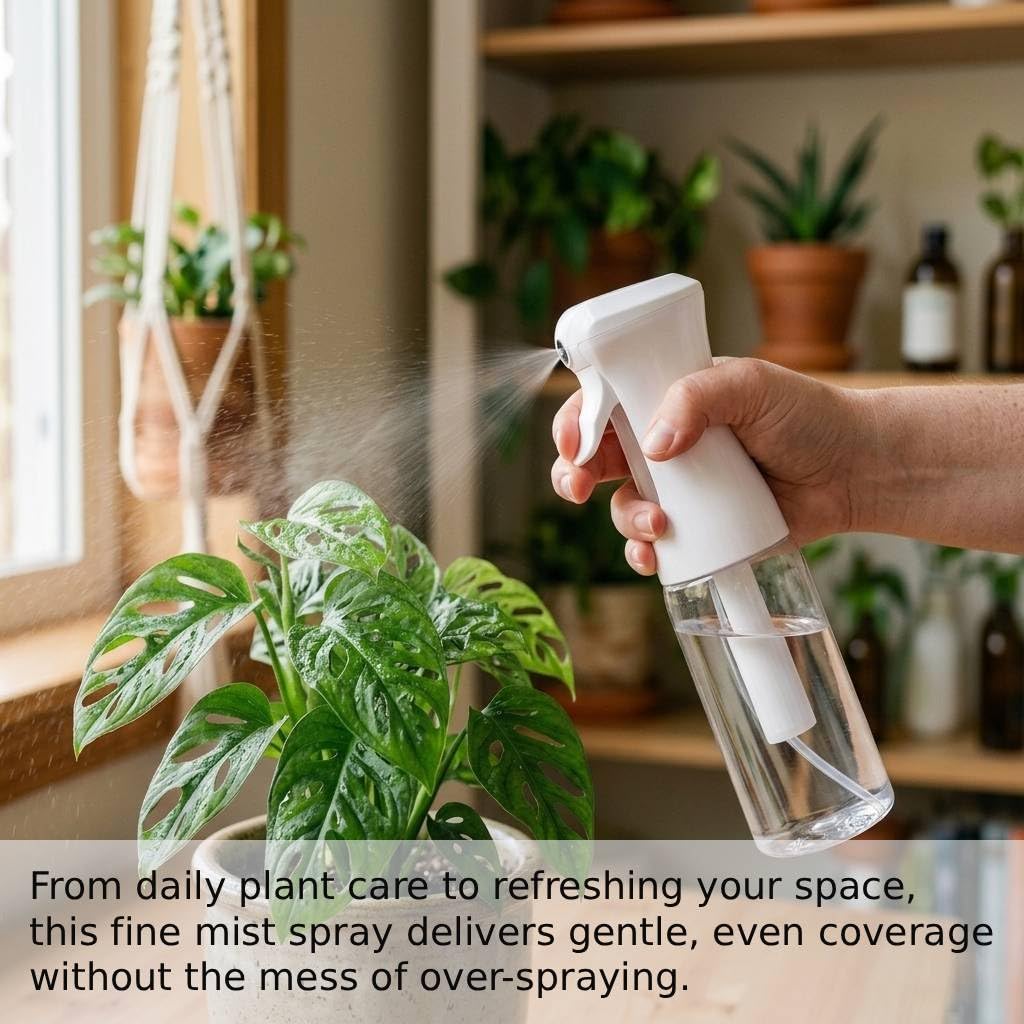 200ml Continuous Mist Spray Bottle for Hair Plants and Skin Care