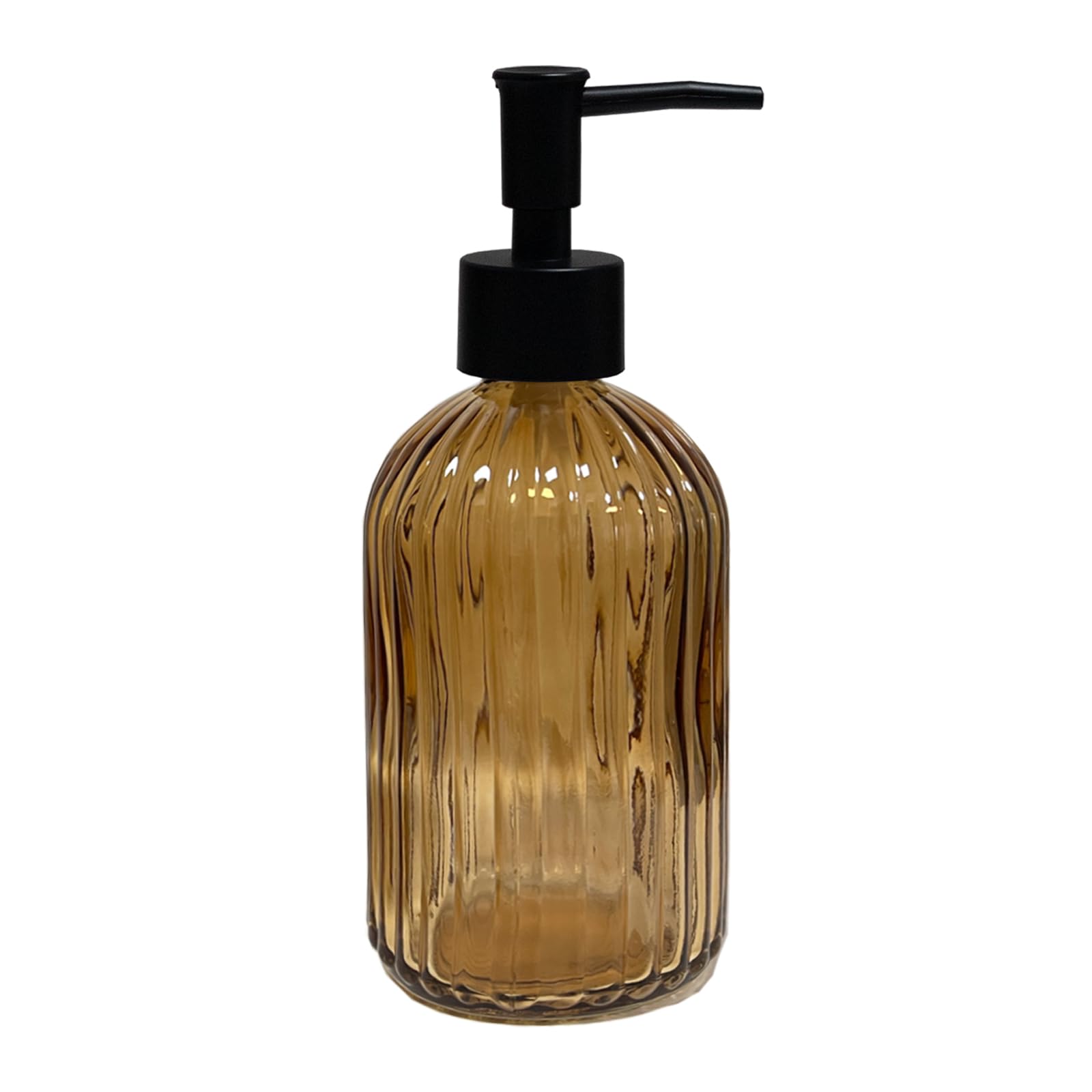 Black Pump Glass Soap Dispenser
