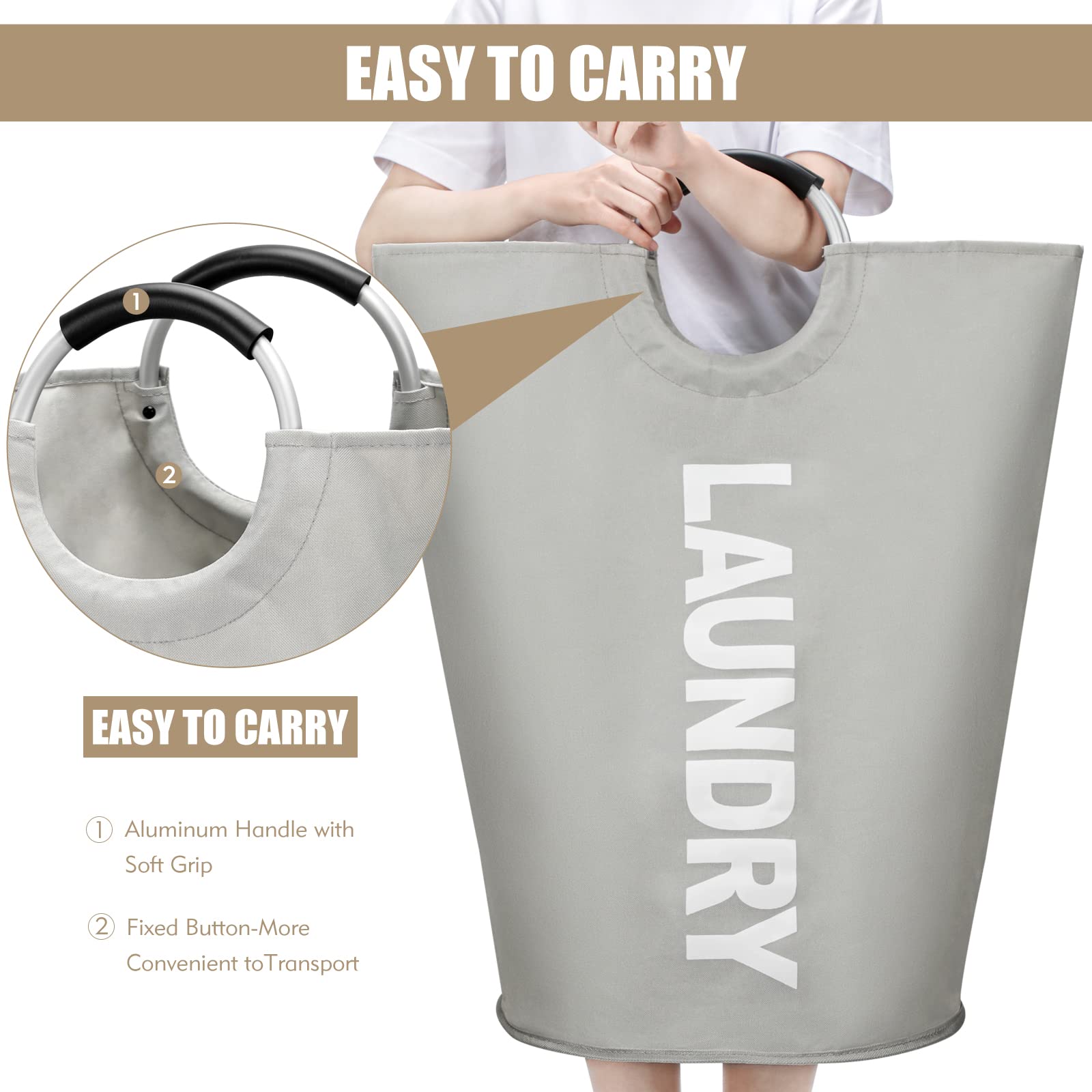 90L Large Laundry Basket Bag - ModHome Supplies