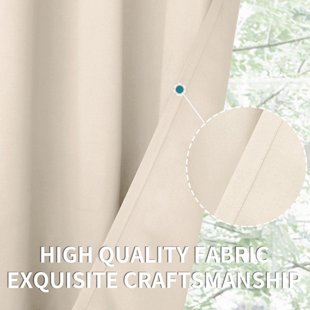 Short Blackout Curtains 48 Inch Length (2 Count)