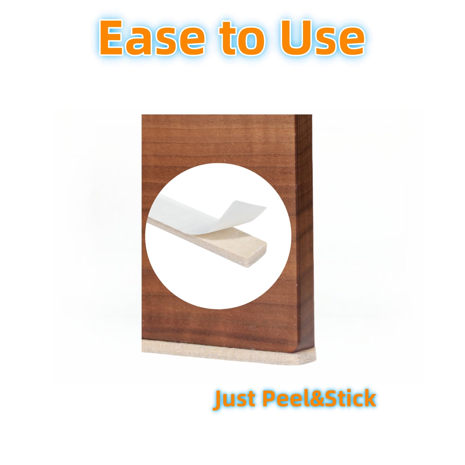 Felt Strips with Adhesive Backing for Furniture (129 Count)