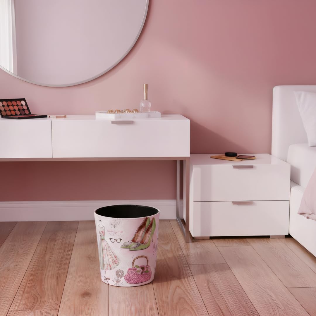 PU Leather Small Trash Can Wastebasket