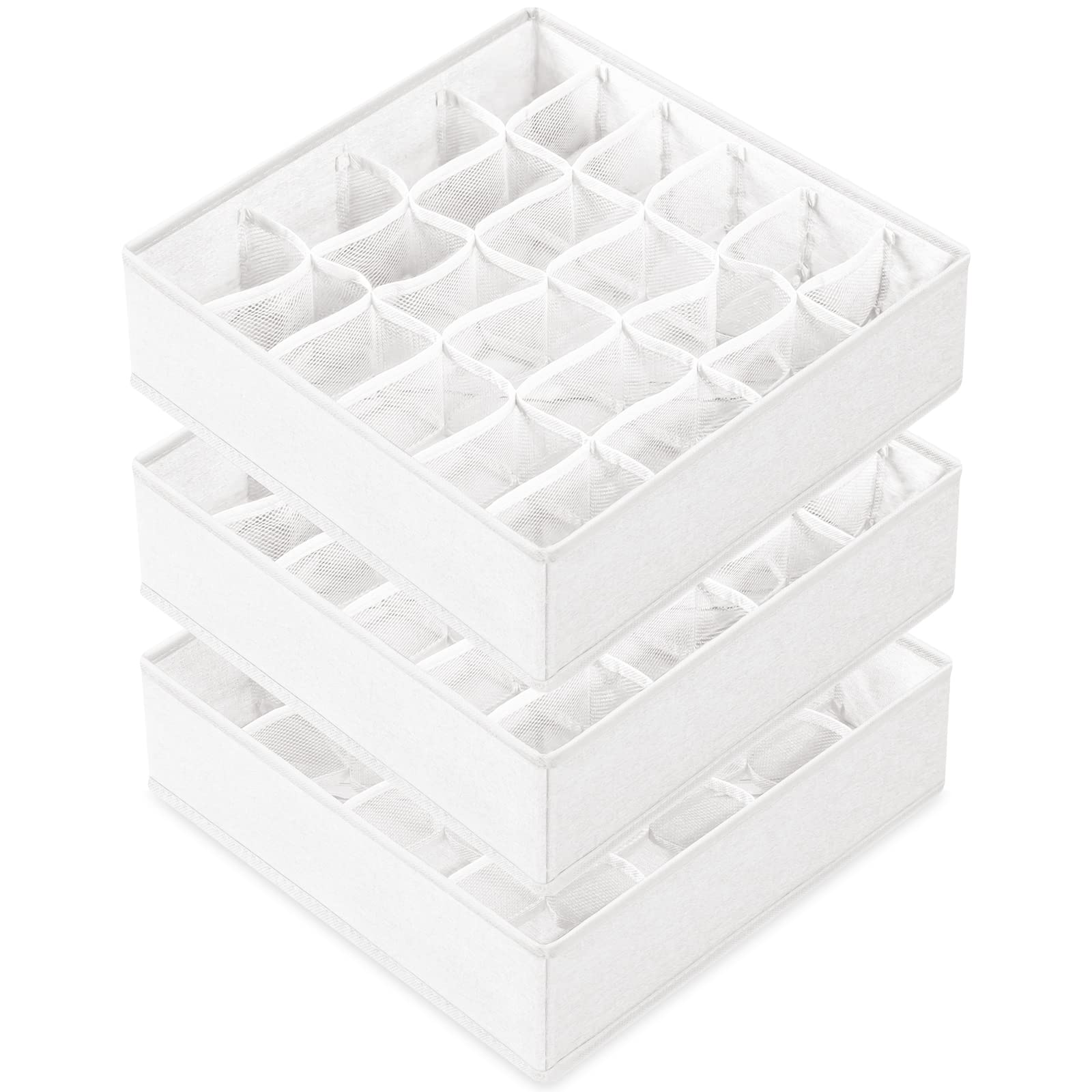 3 Pack Sock Underwear Drawer Organizer Dividers (3 Count)