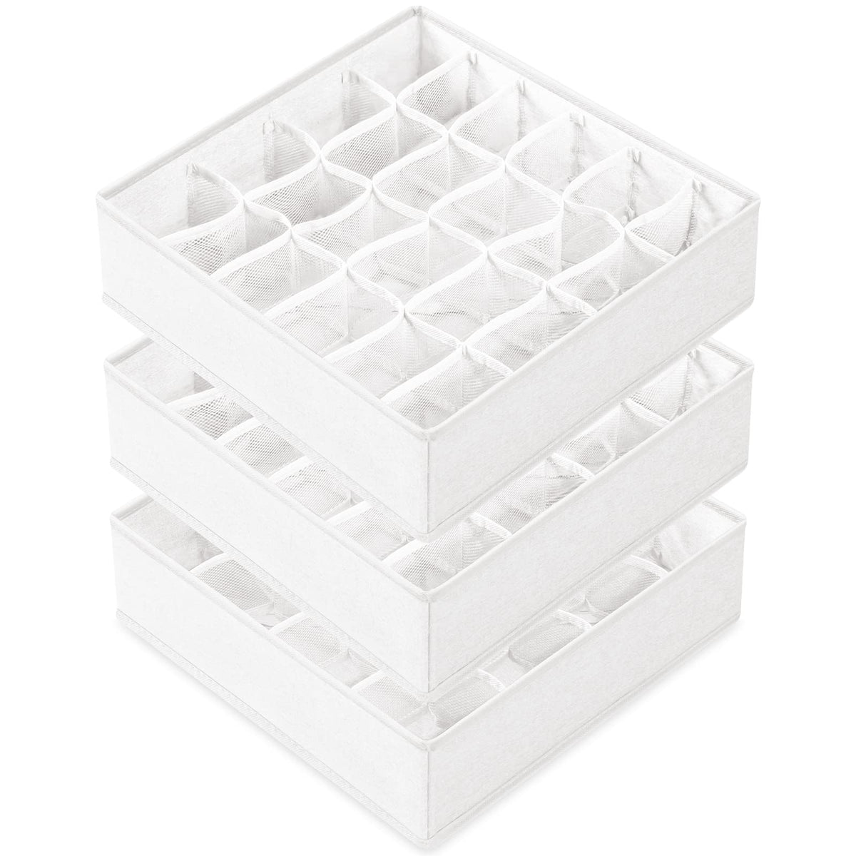 3 Pack Sock Underwear Drawer Organizer Dividers (3 Count)