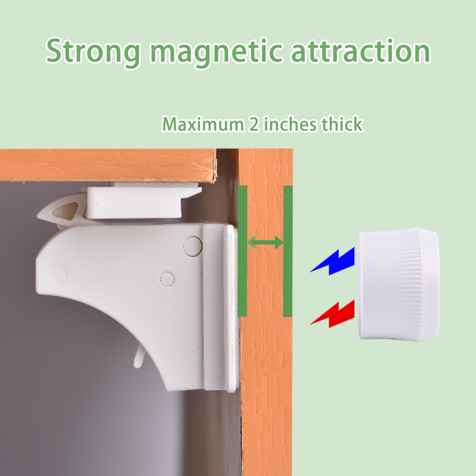 6 Pack Magnetic Child Safety Locks for Cabinets & Drawers