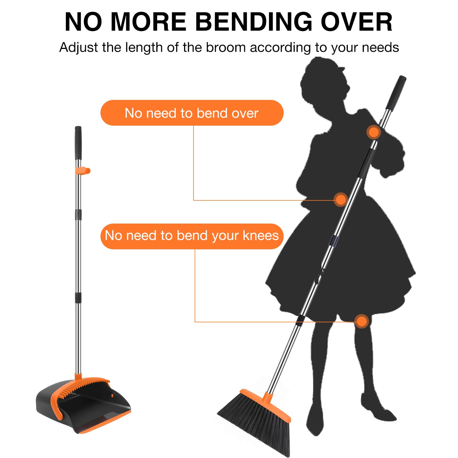 Broom and Dustpan Set with 52