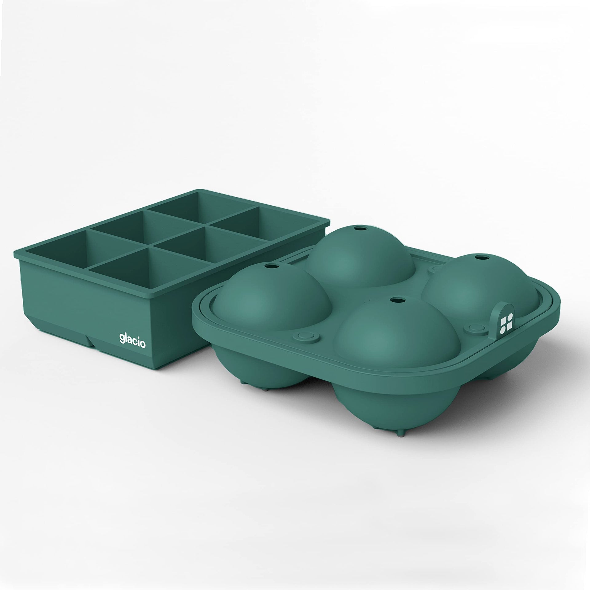 Ball Ice Cube Tray and Big Cube Molds for Whiskey (2 Count)