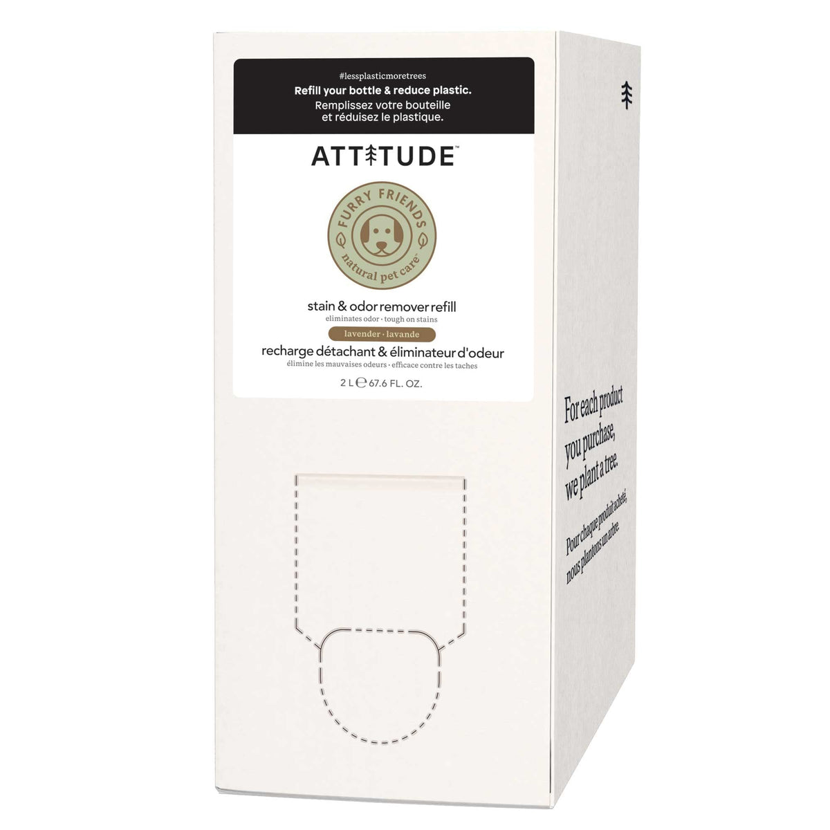 Attitude Stain and Odor Remover for Pets (67.62 Fl Oz)