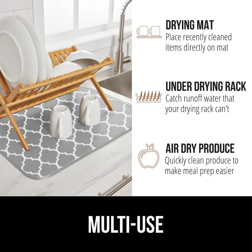 Ultra Water Absorbent Microfiber Dish Drying Mat (2 Count)