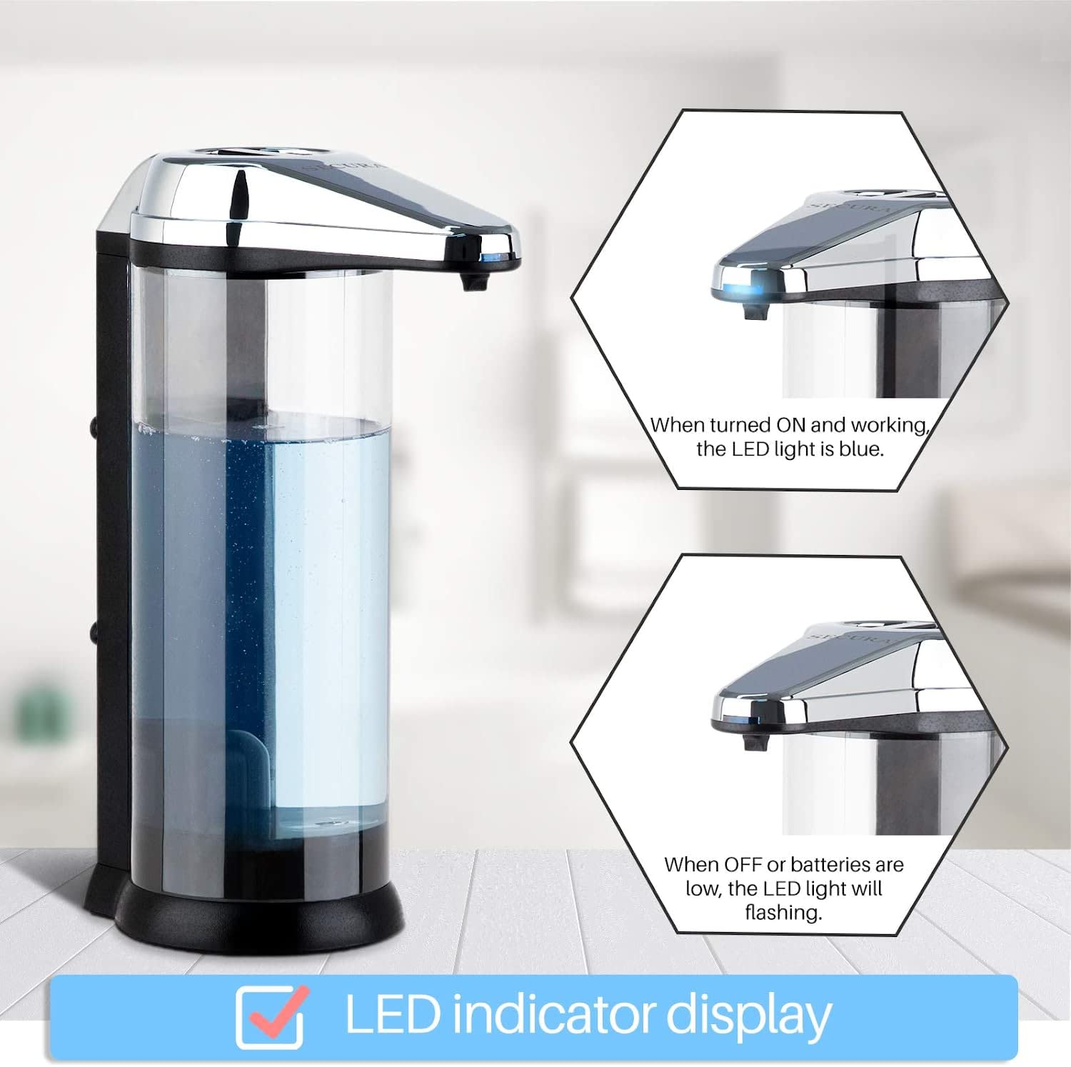 17oz Automatic Liquid Soap Dispenser (2 Count)