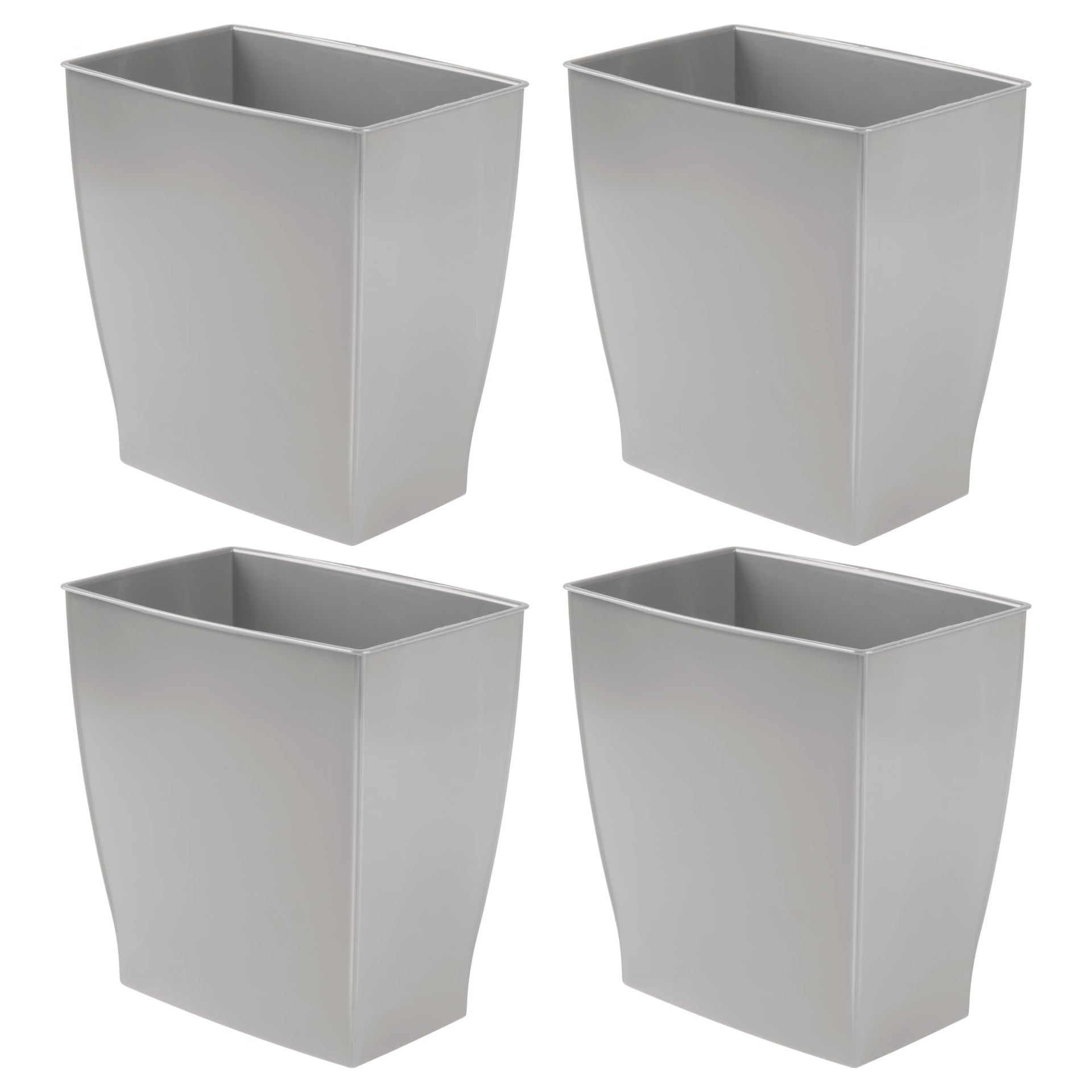 Small Plastic Bathroom Trash Can (4 Count)